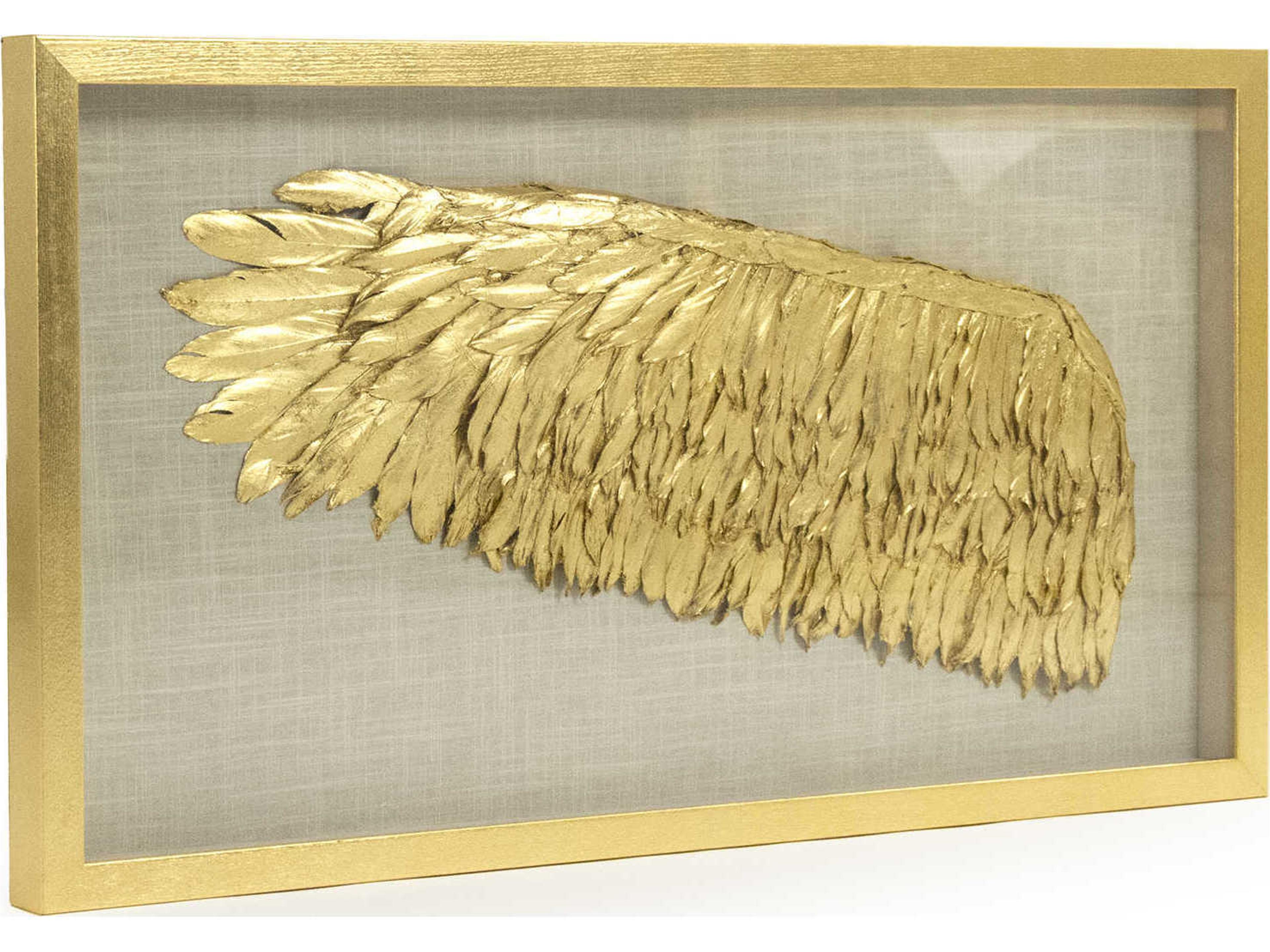 Zentique Left Golden Wing Shadow Box