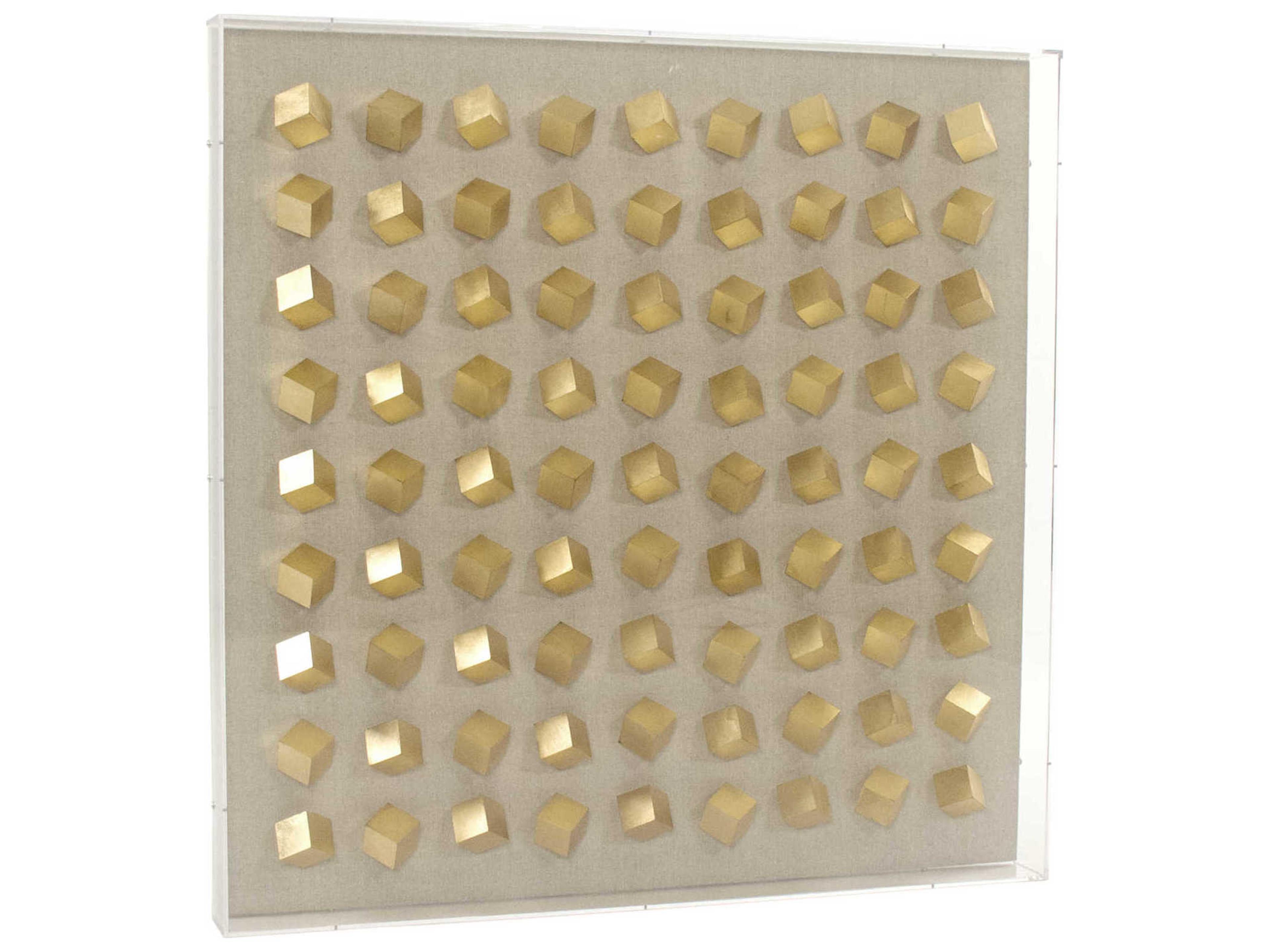 Zentique Golden Cubes Shadow Box