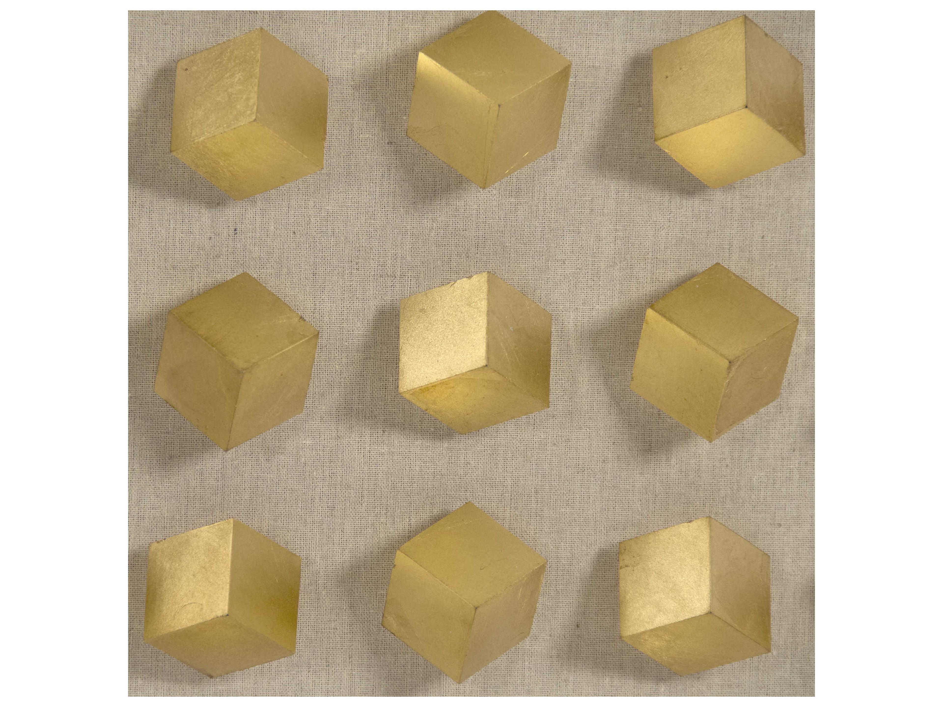 Zentique Golden Cubes Shadow Box