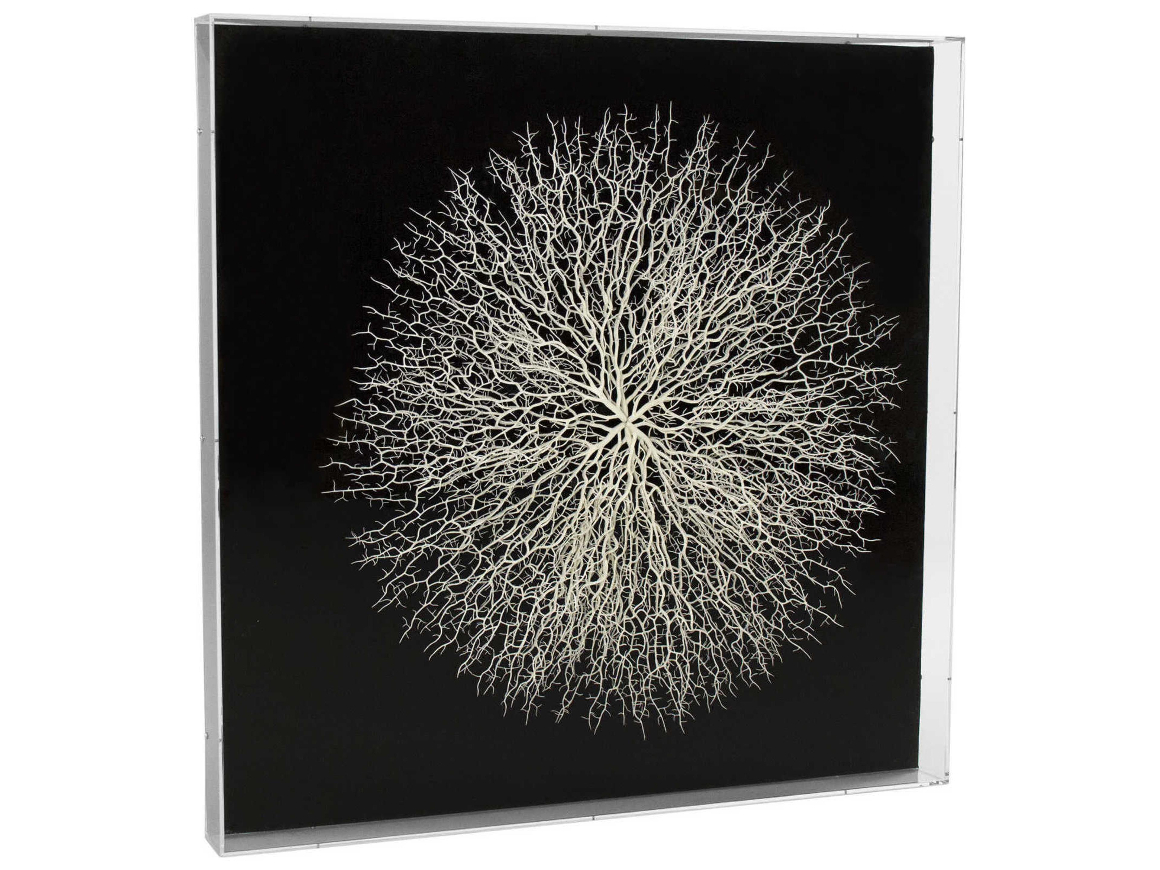 Zentique Abstract White Branches Shadow Box