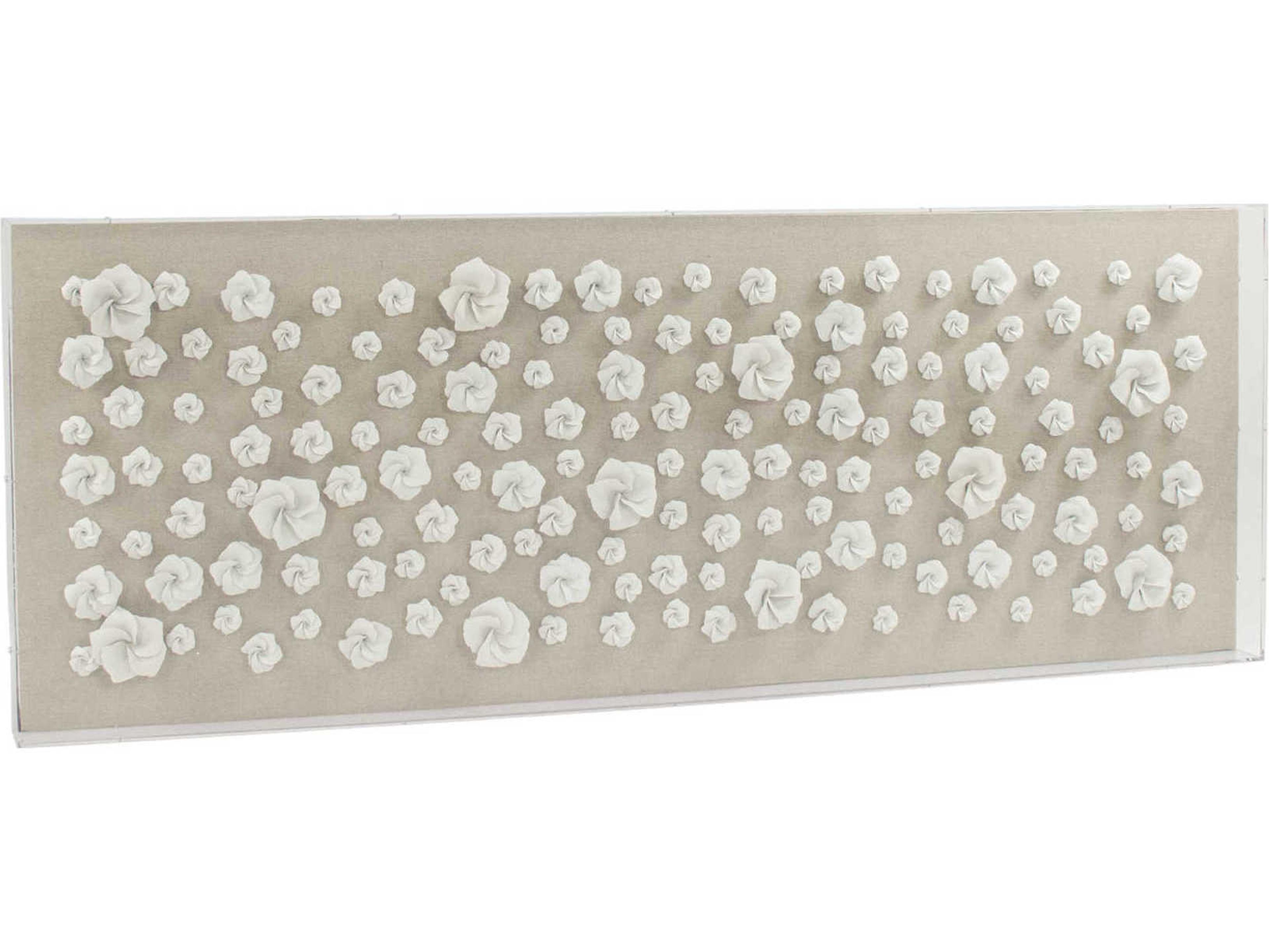 Zentique Ceramic Flowers Shadow Box