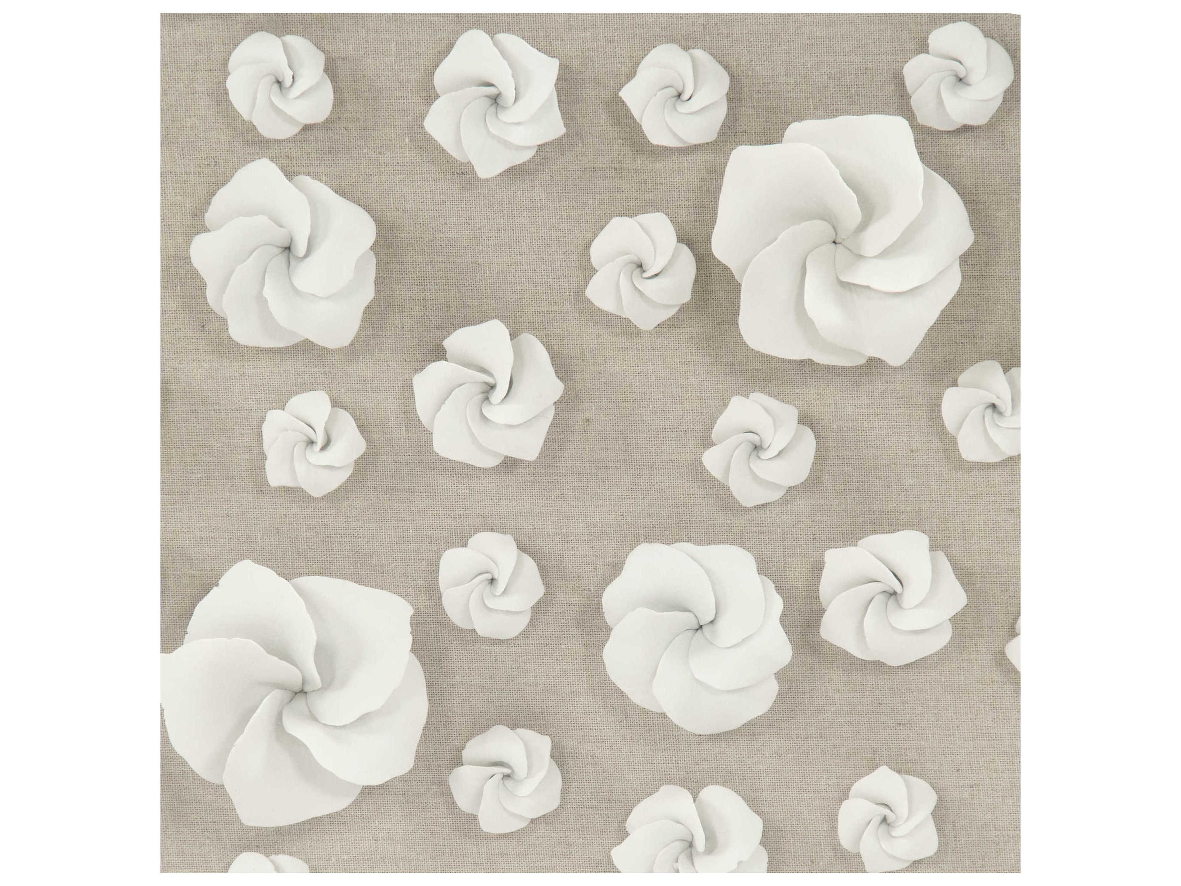 Zentique Ceramic Flowers Shadow Box