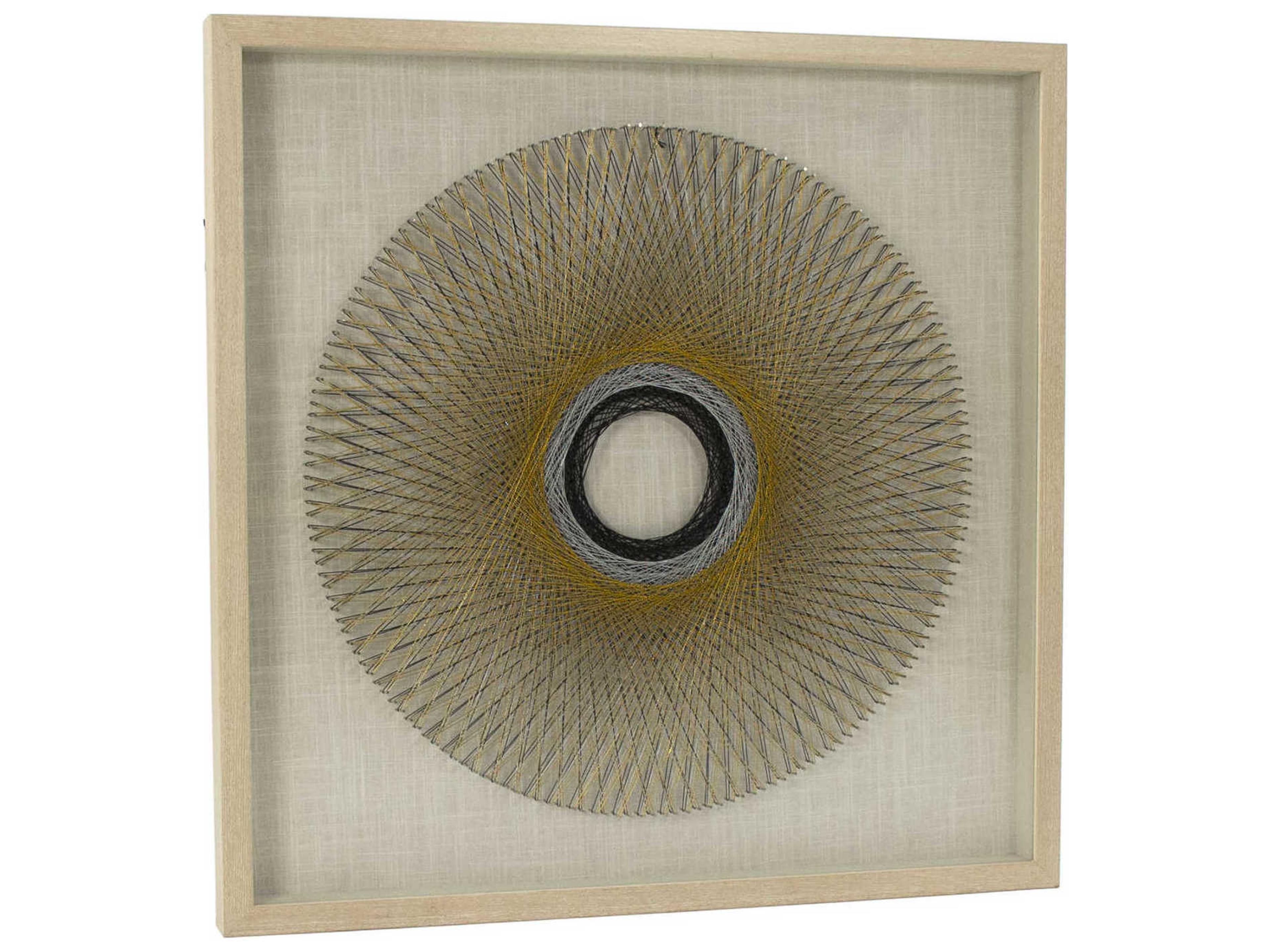 Zentique Gold / Silver Abstract String Shadow Box