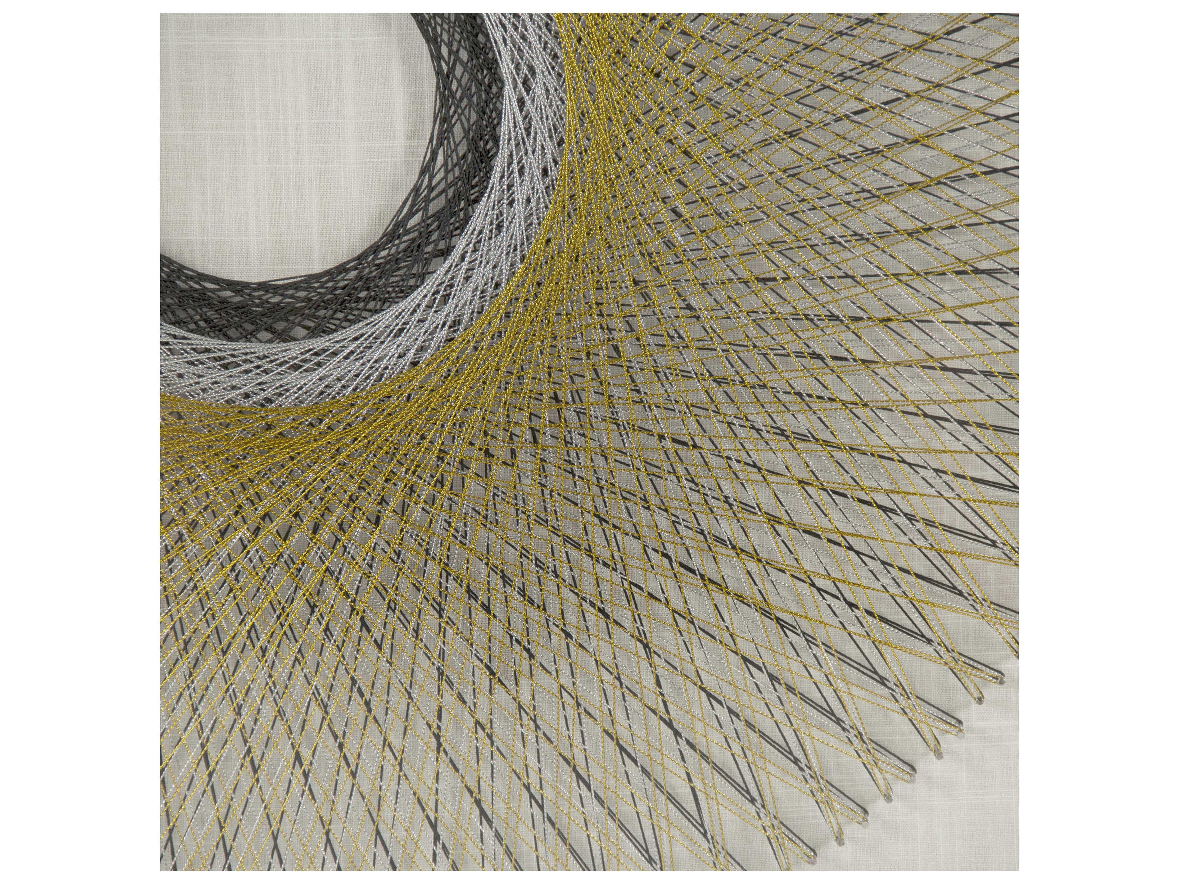 Zentique Gold / Silver Abstract String Shadow Box