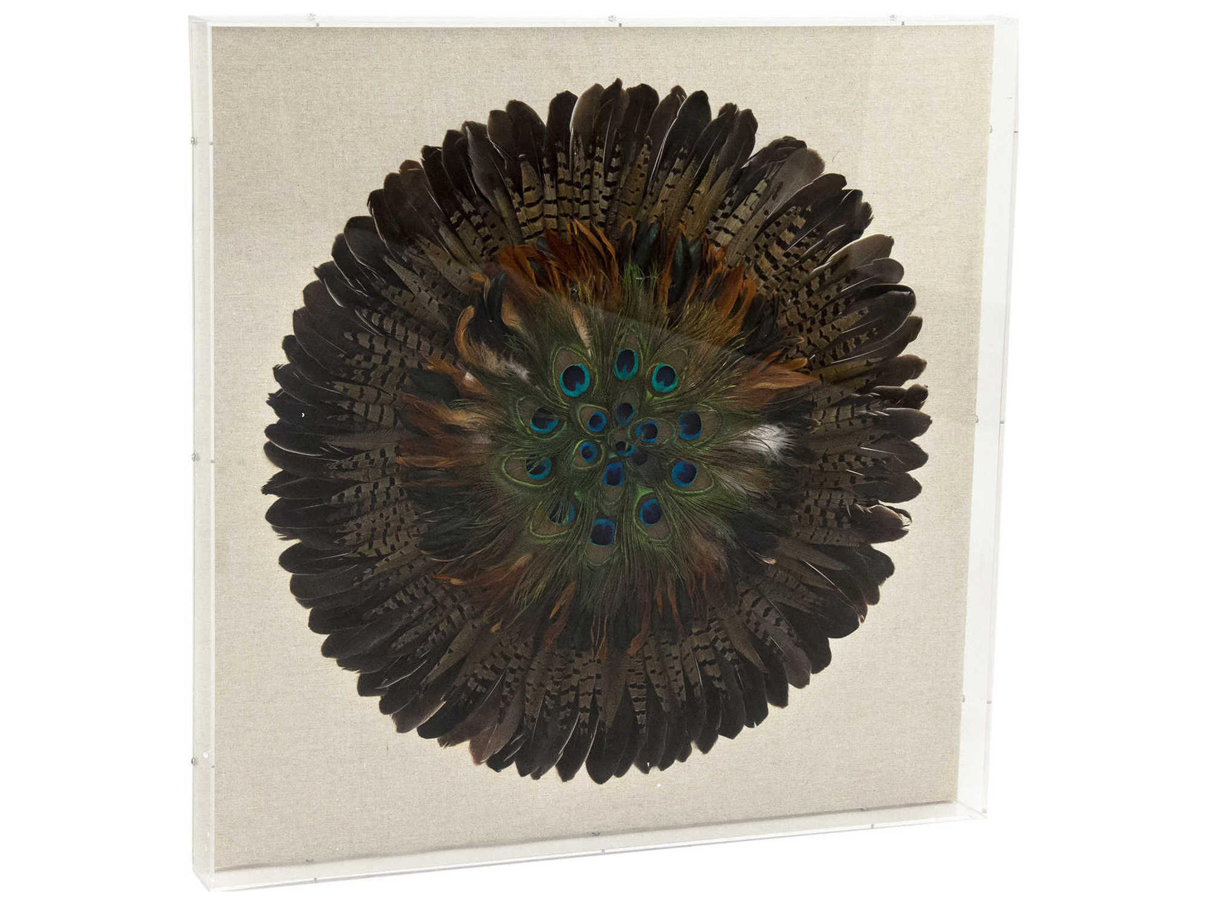 Zentique Abstract Feather Shadow Box