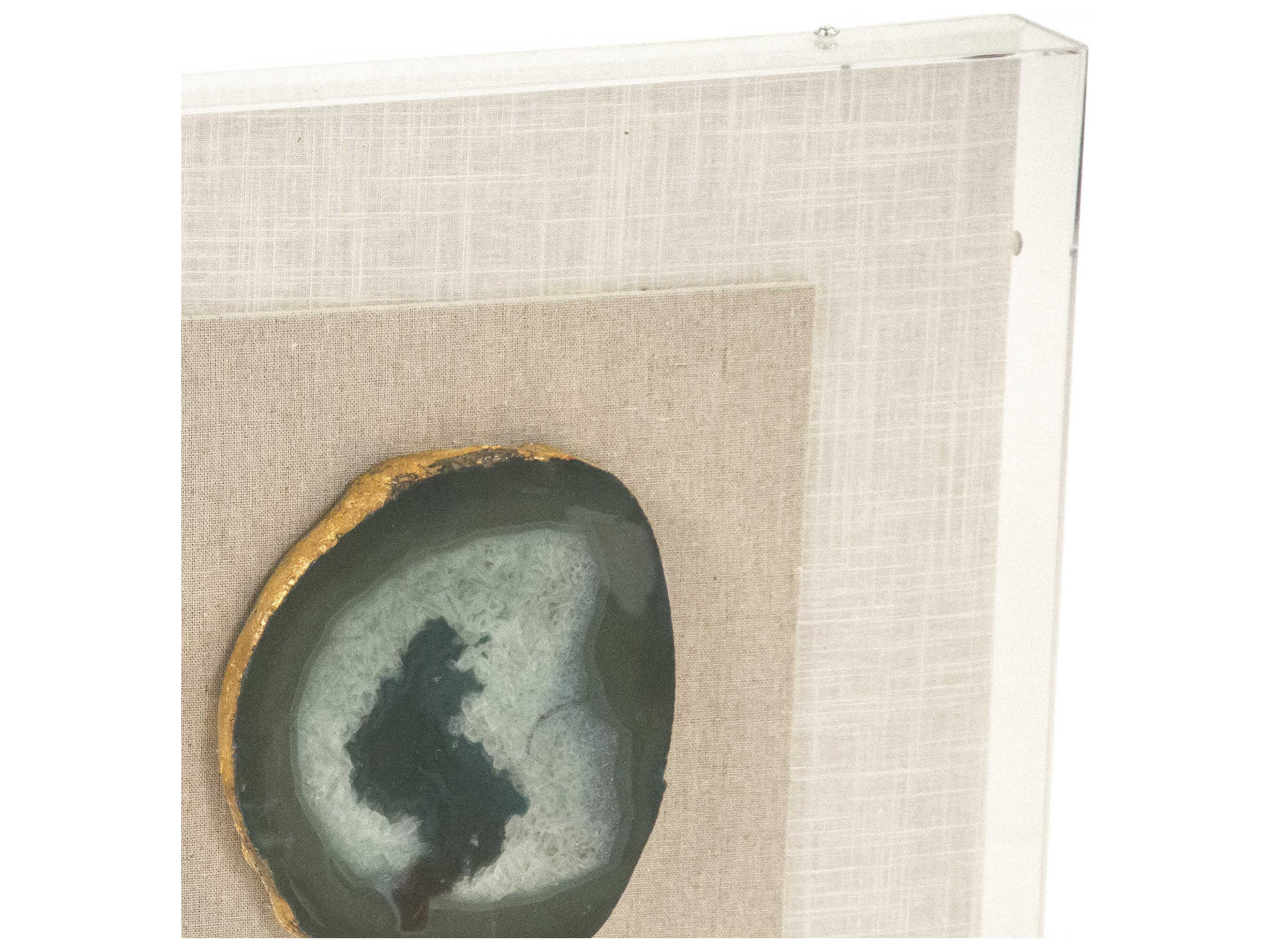 Zentique Green Geode Shadow Box