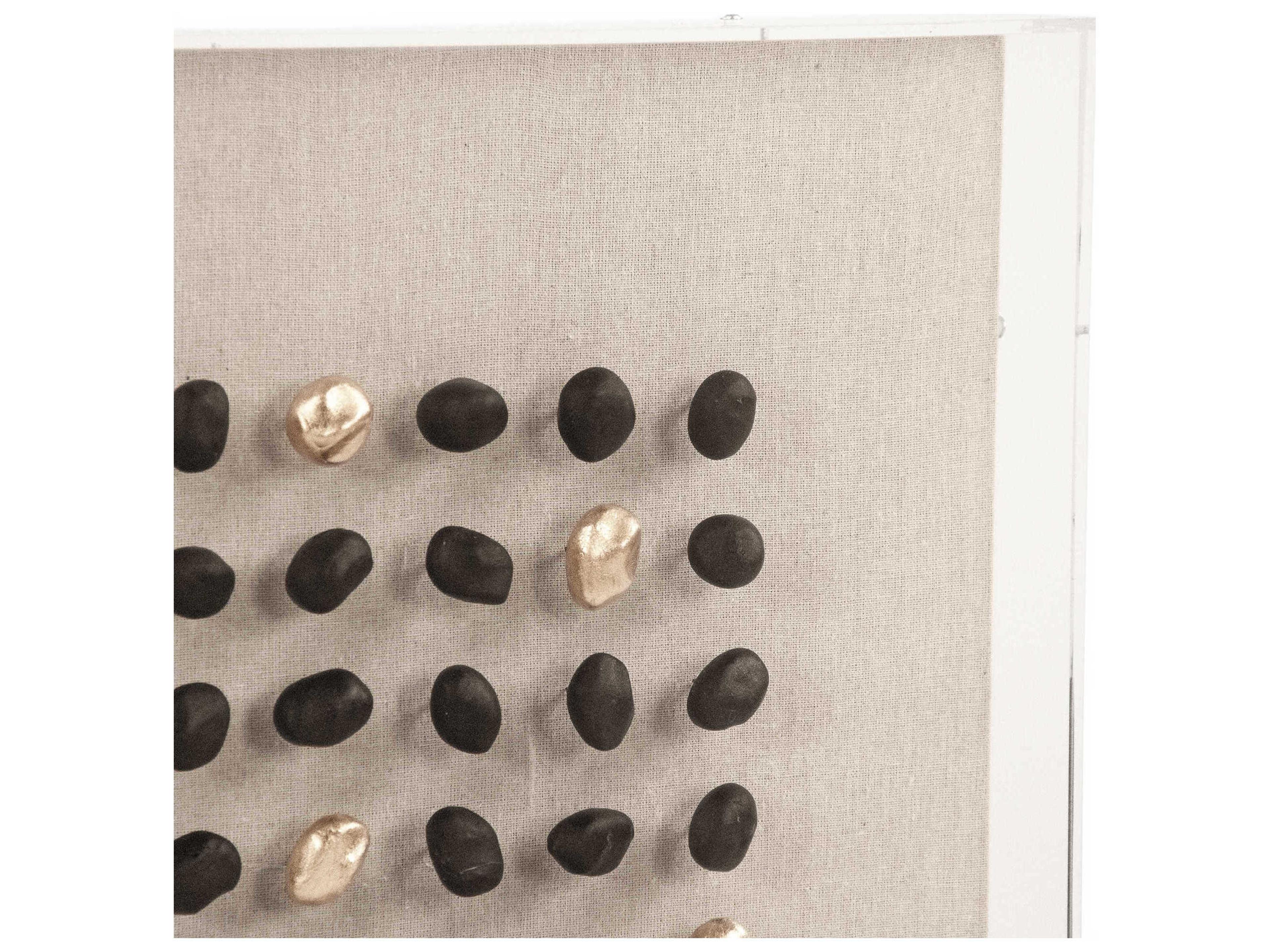 Zentique Gold/Black Stone Acrylic Shadow boxes