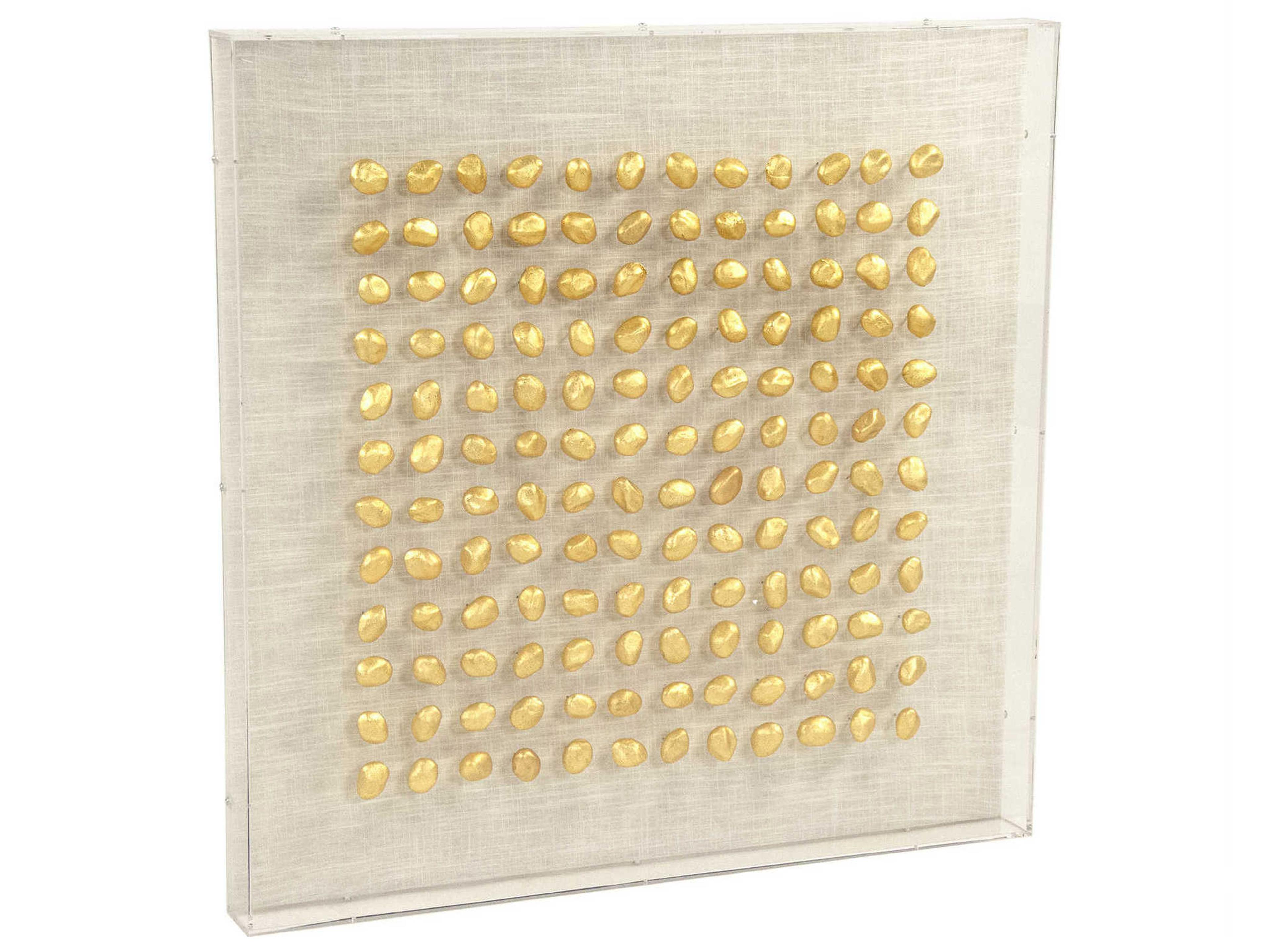 Zentique Gold Stone Shadow Box