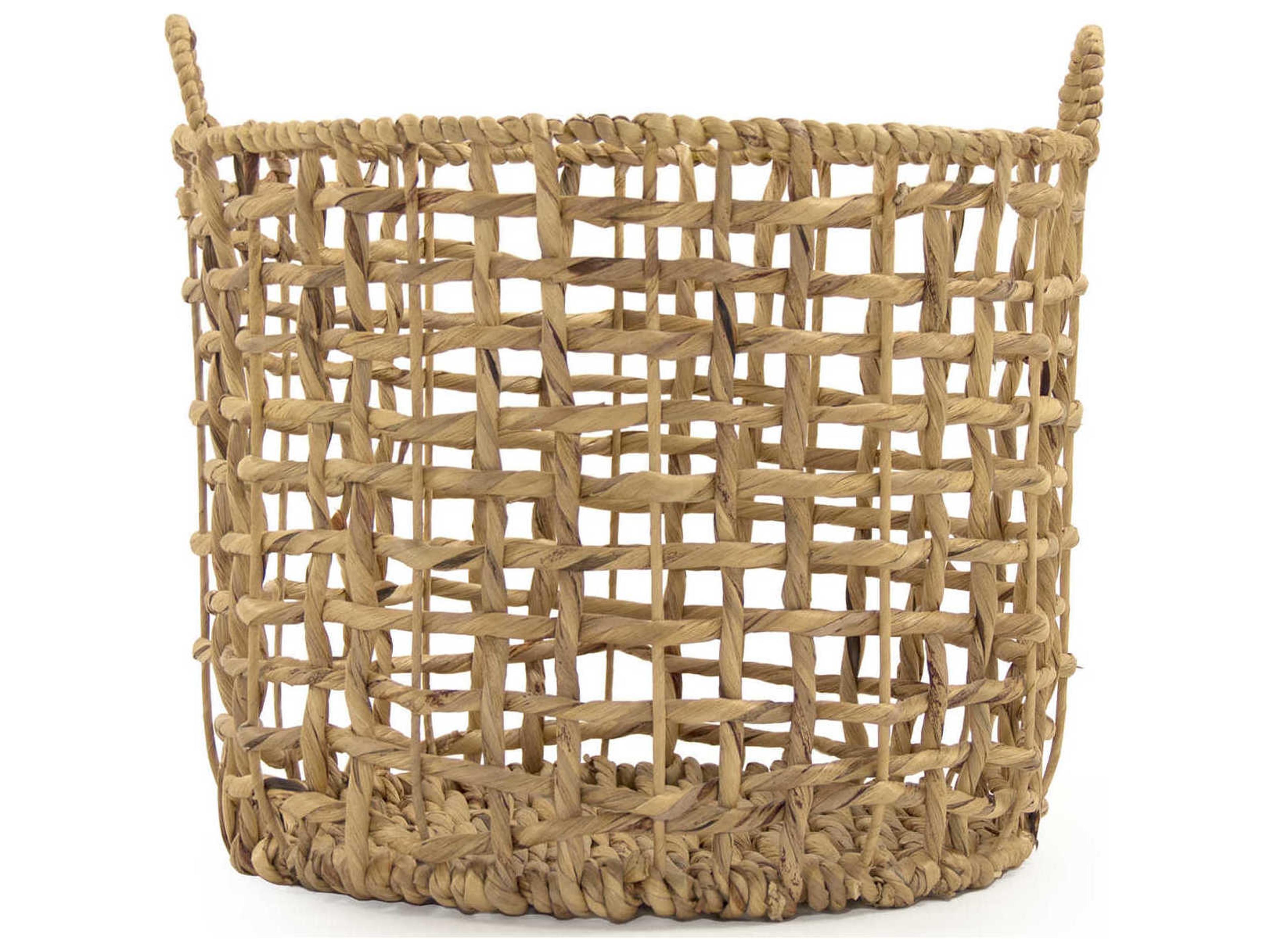 Zentique Brown 17" Water Hyacinth Basket