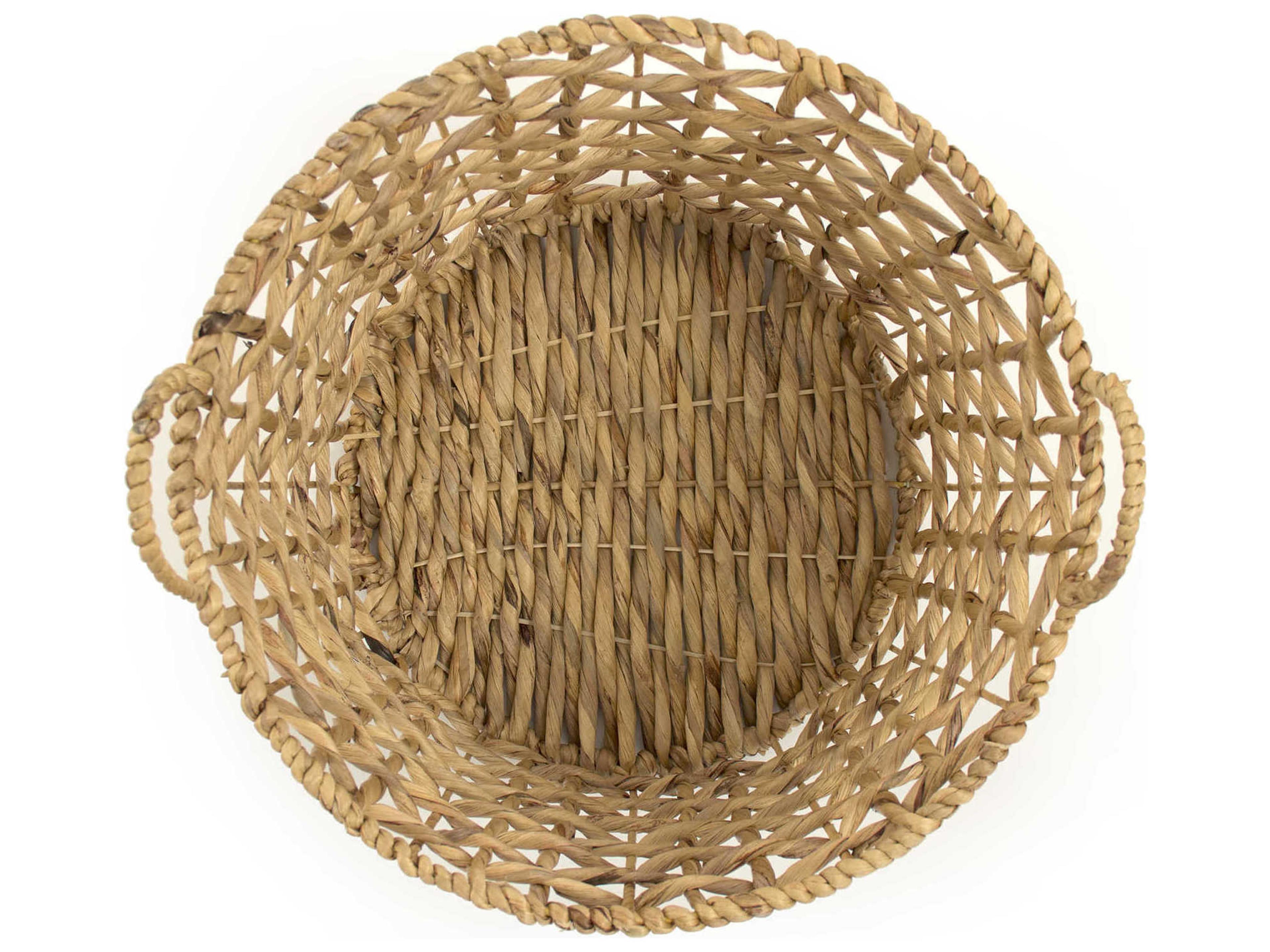 Zentique Brown 17" Water Hyacinth Basket