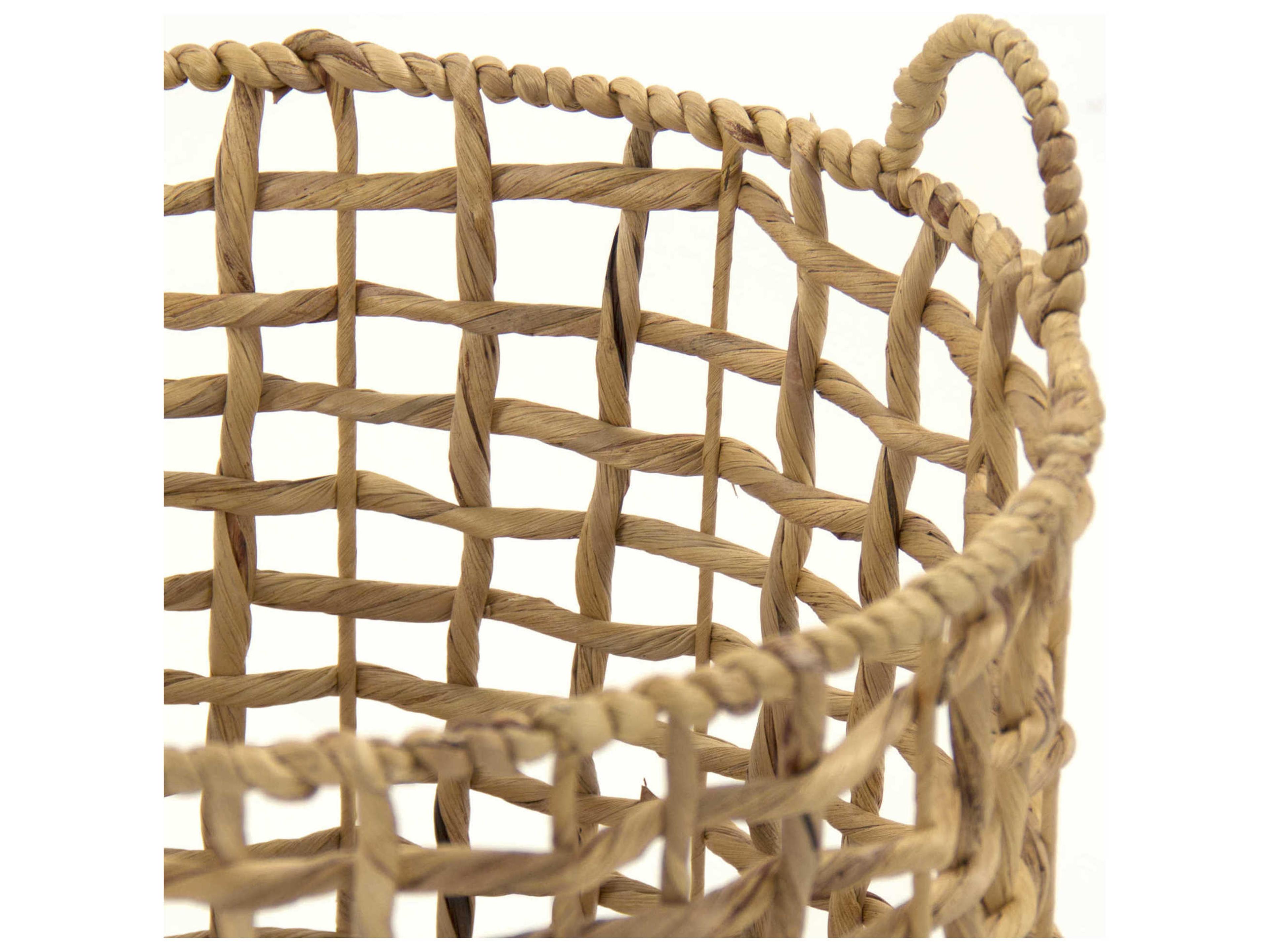 Zentique Brown 17" Water Hyacinth Basket