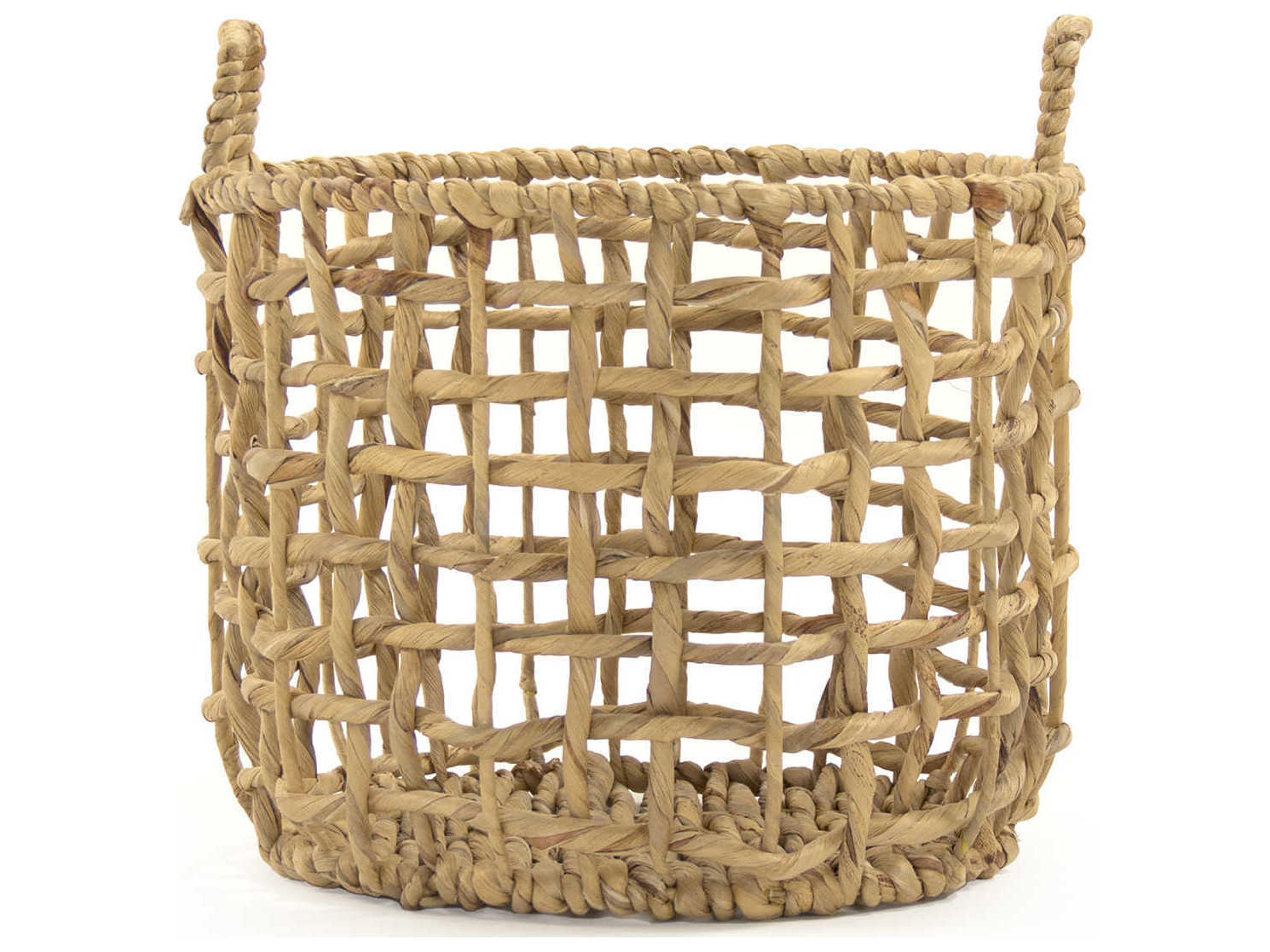 Zentique Brown 14" Water Hyacinth Basket
