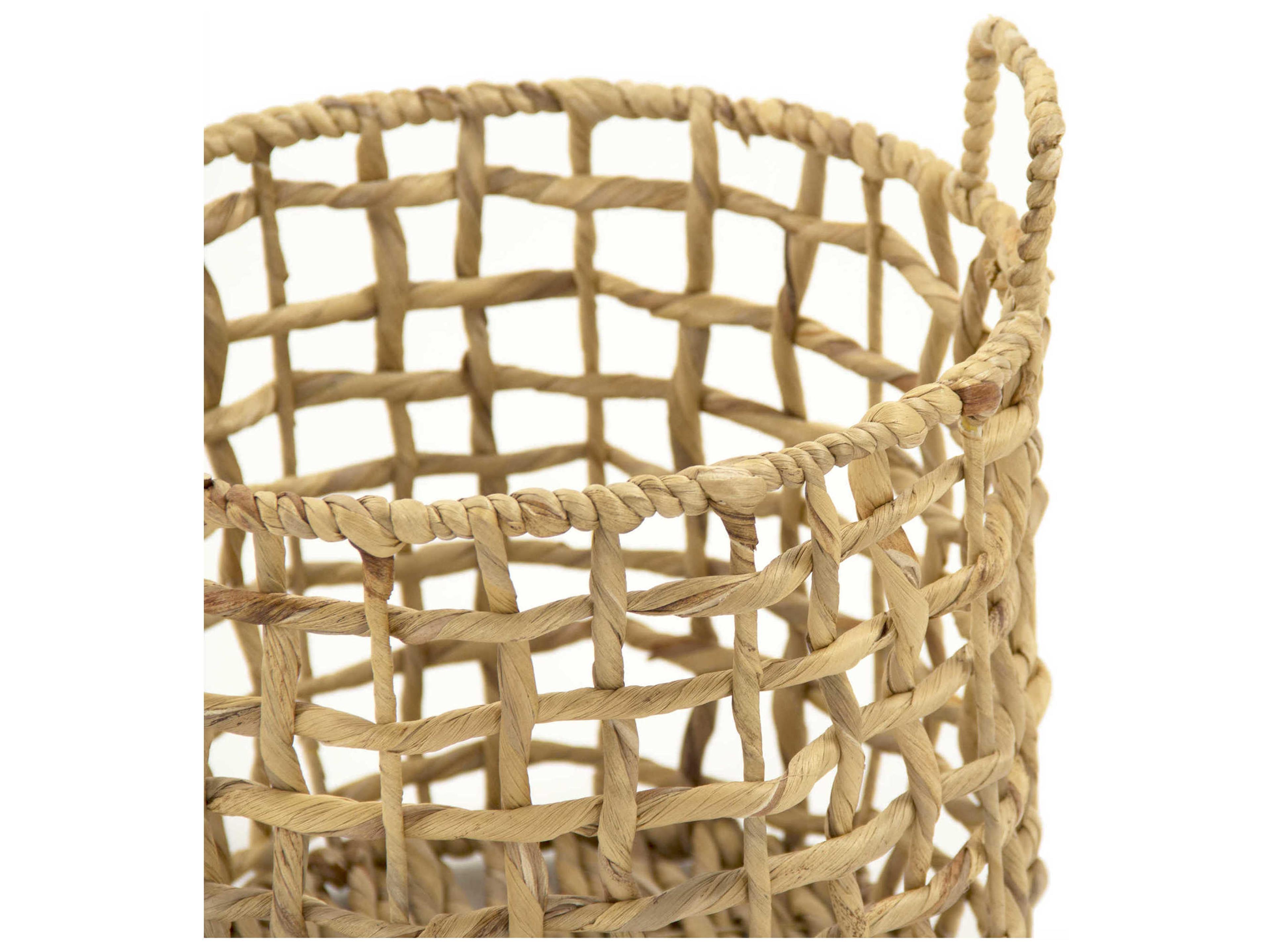 Zentique Brown 14" Water Hyacinth Basket