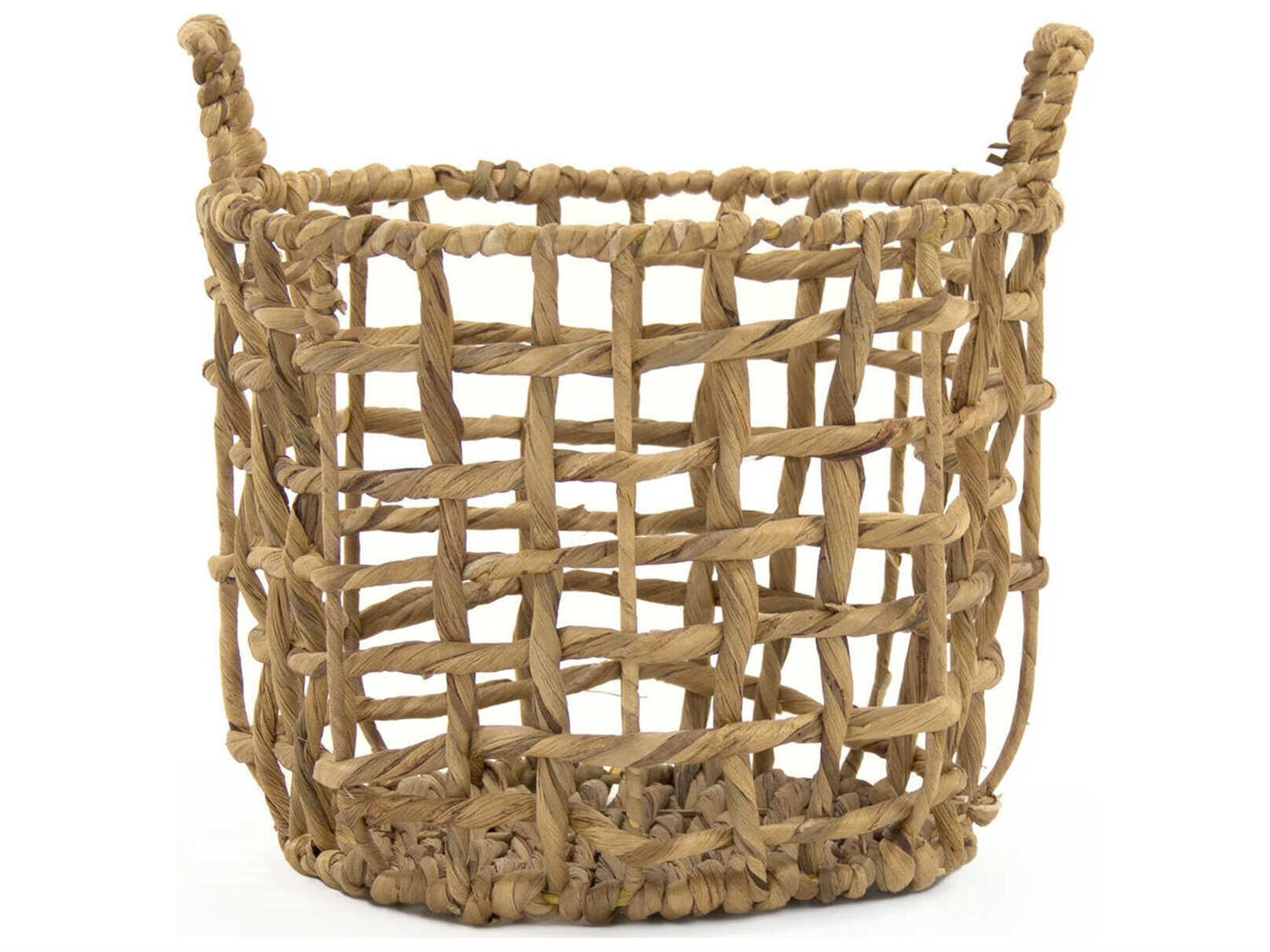 Zentique Water Hyacinth Brown Storage Bin