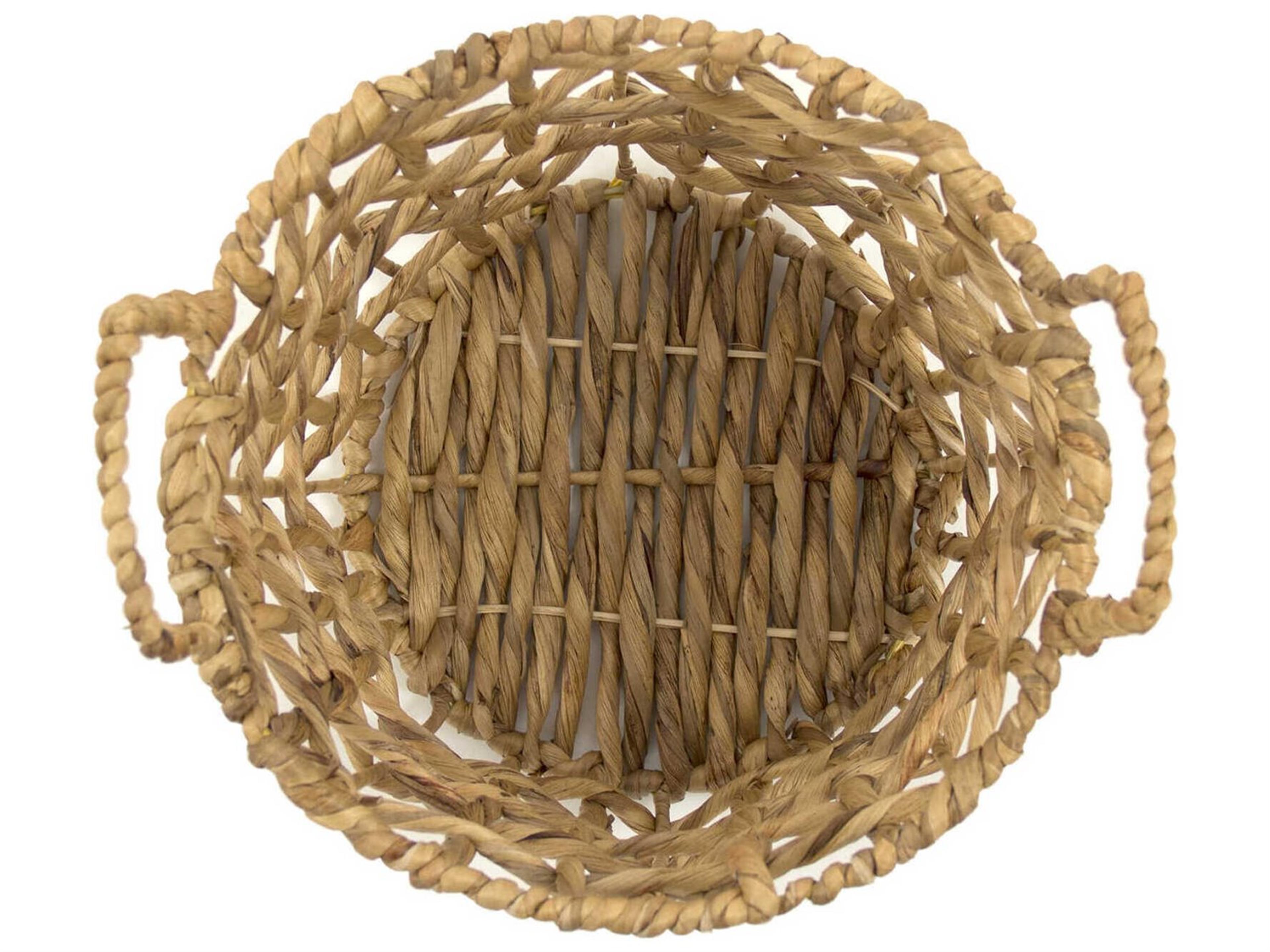 Zentique Water Hyacinth Brown Storage Bin