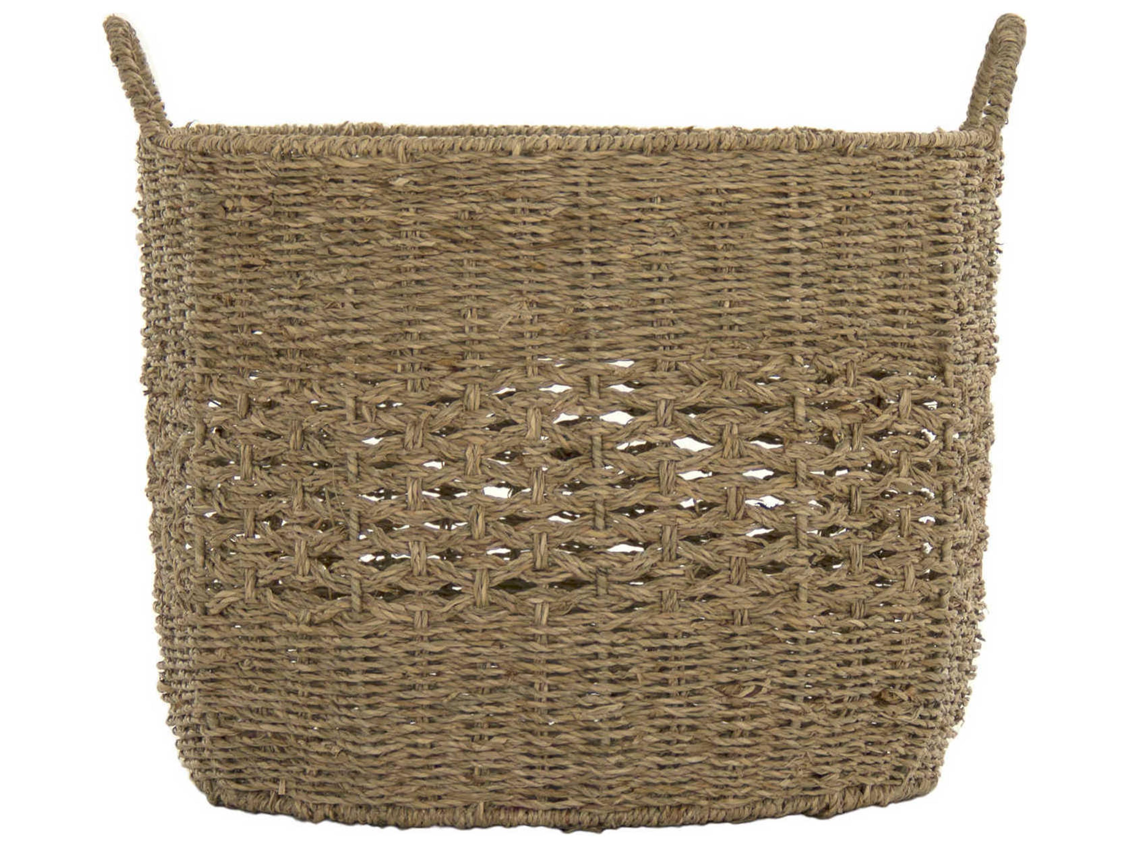 Zentique Brown 17" Woven Metal Basket