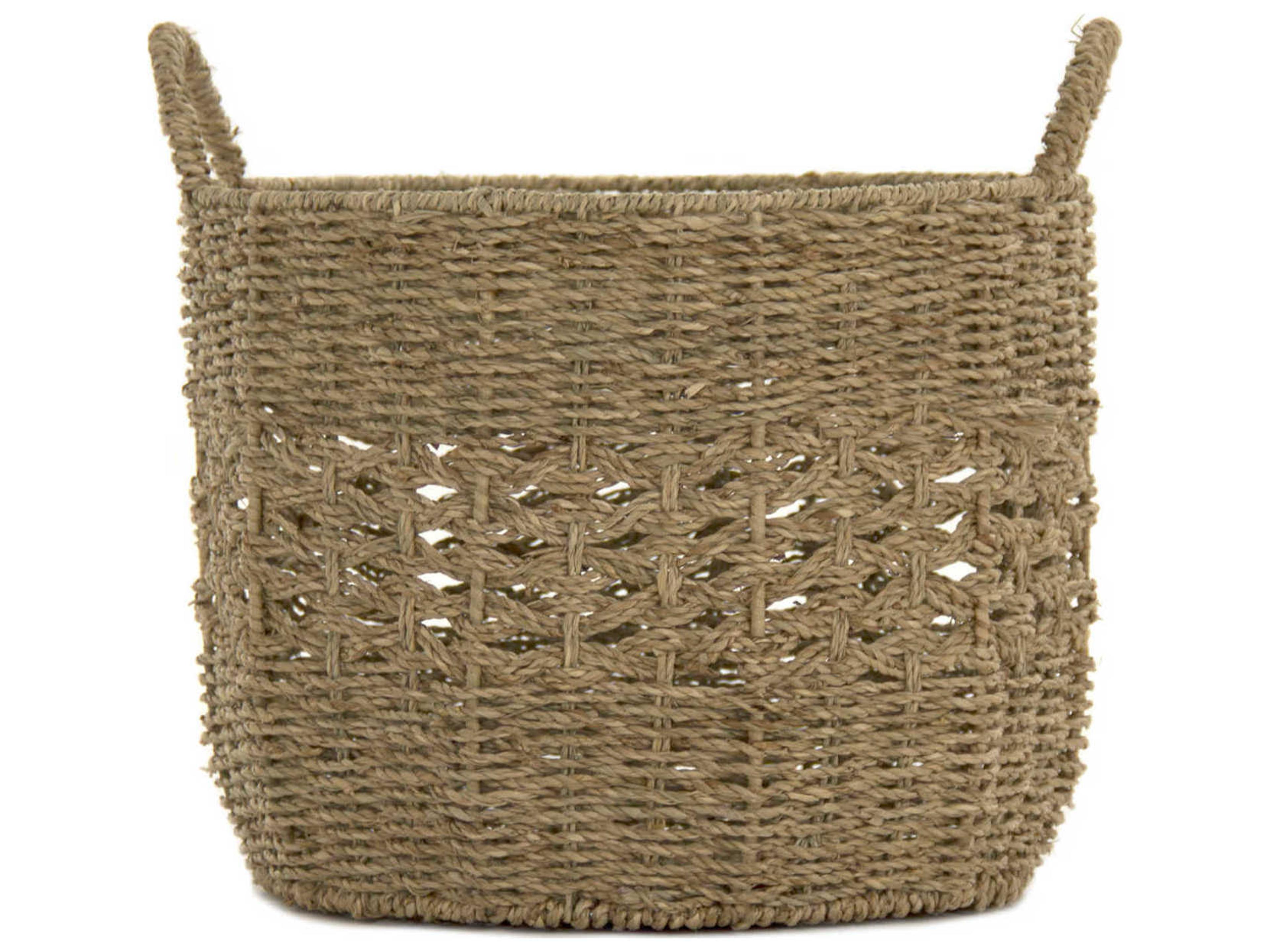 Zentique Brown 14" Woven Metal Basket