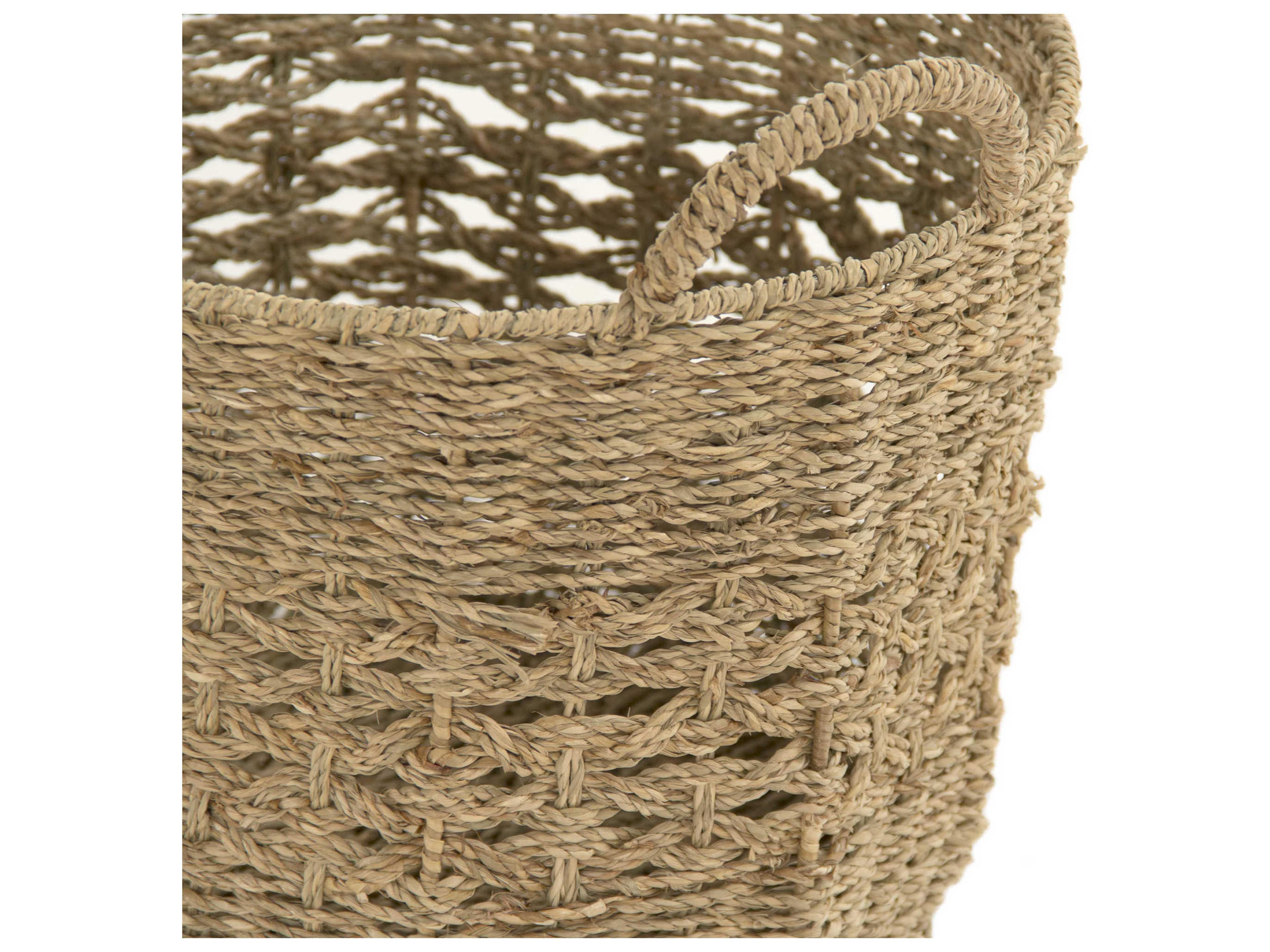 Zentique Brown 14" Woven Metal Basket