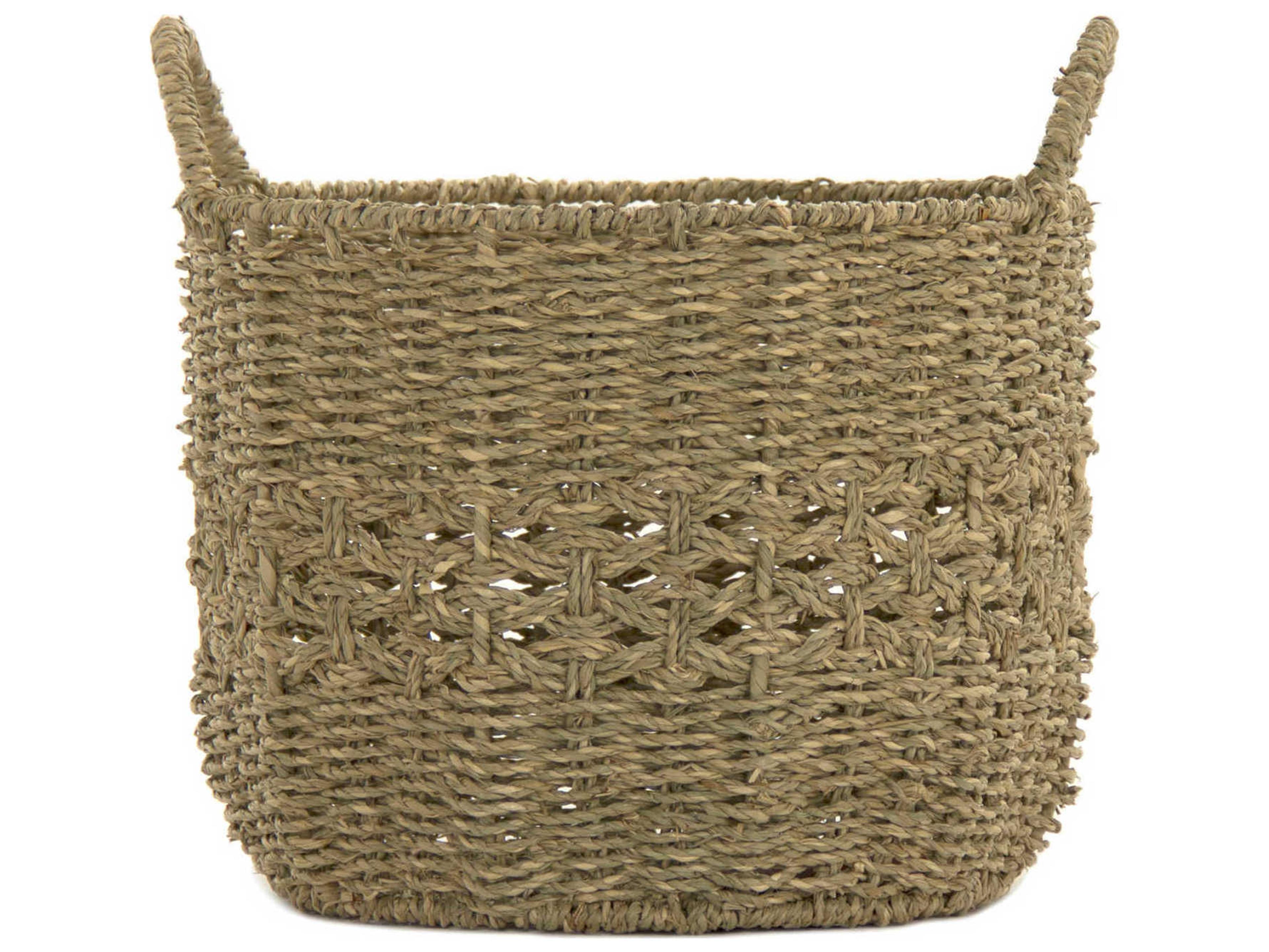 Zentique Brown 12" Woven Metal Basket
