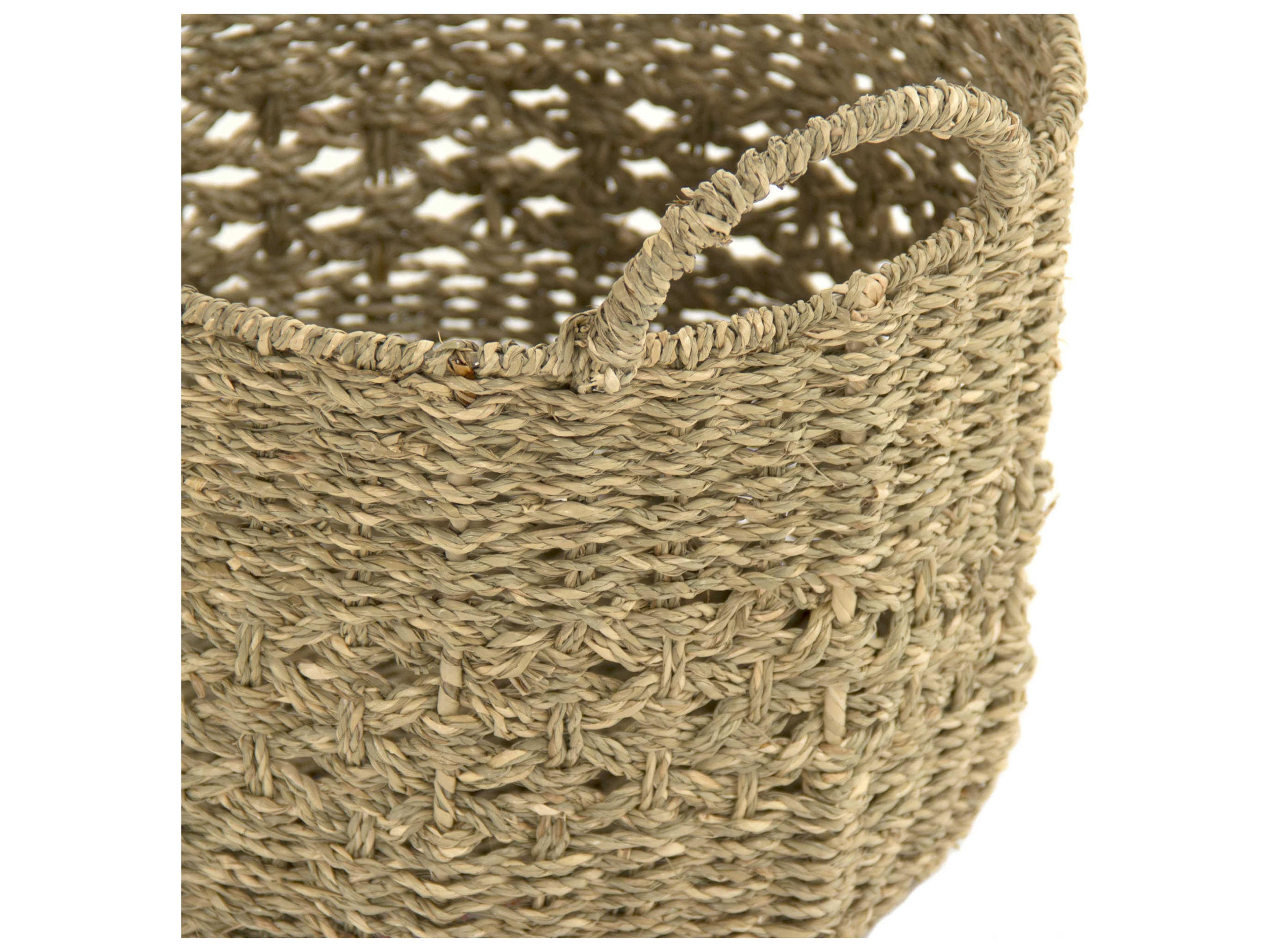 Zentique Brown 12" Woven Metal Basket