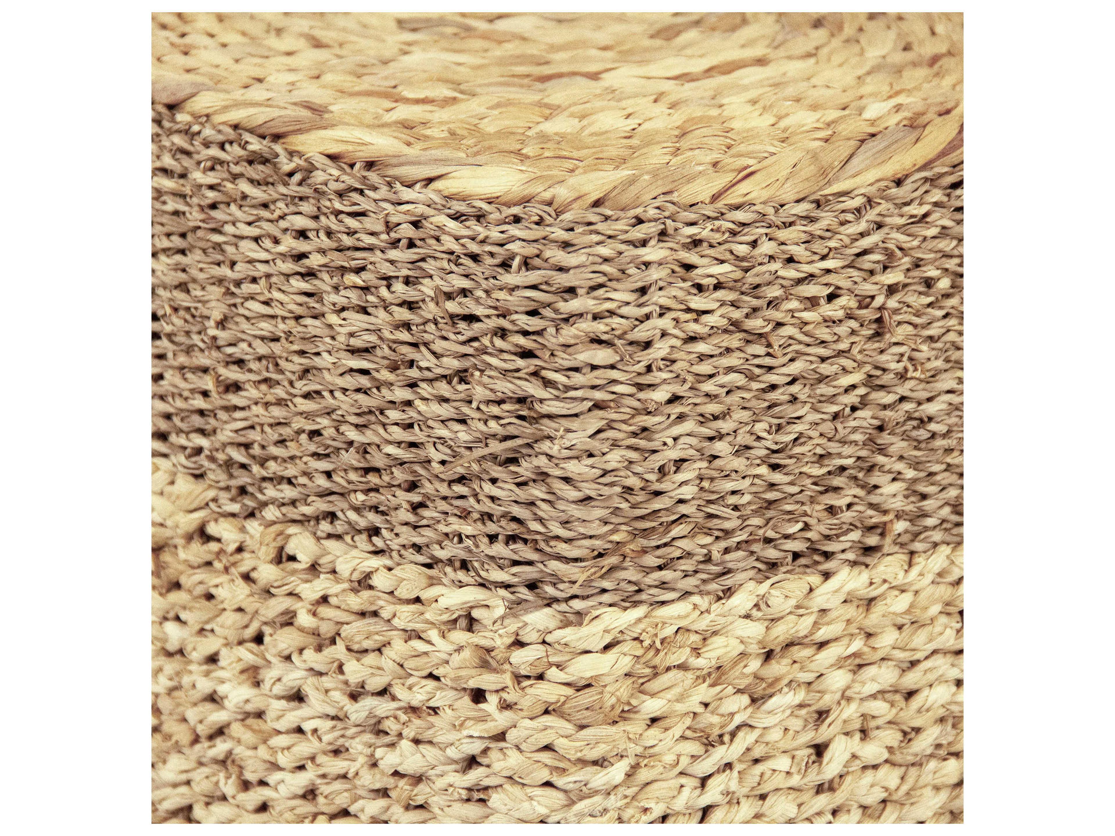 Zentique Light Dark Brown Ottoman