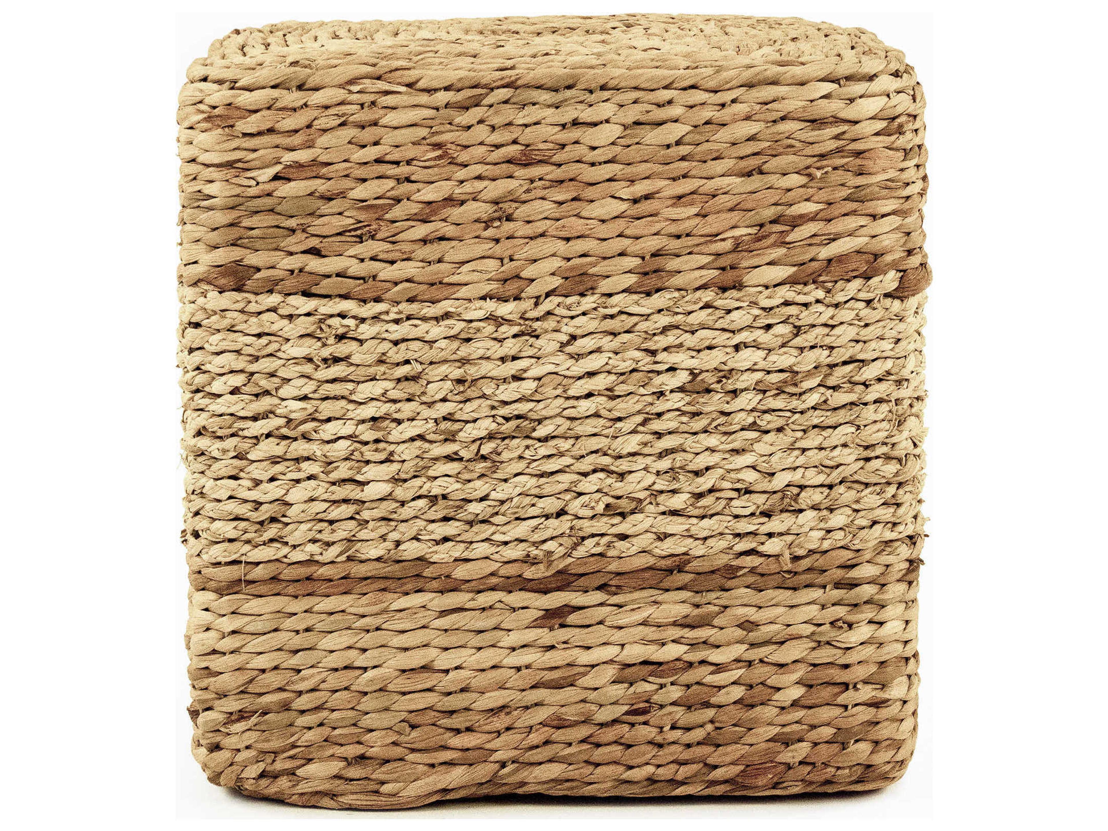 Zentique Brown Tan Ottoman