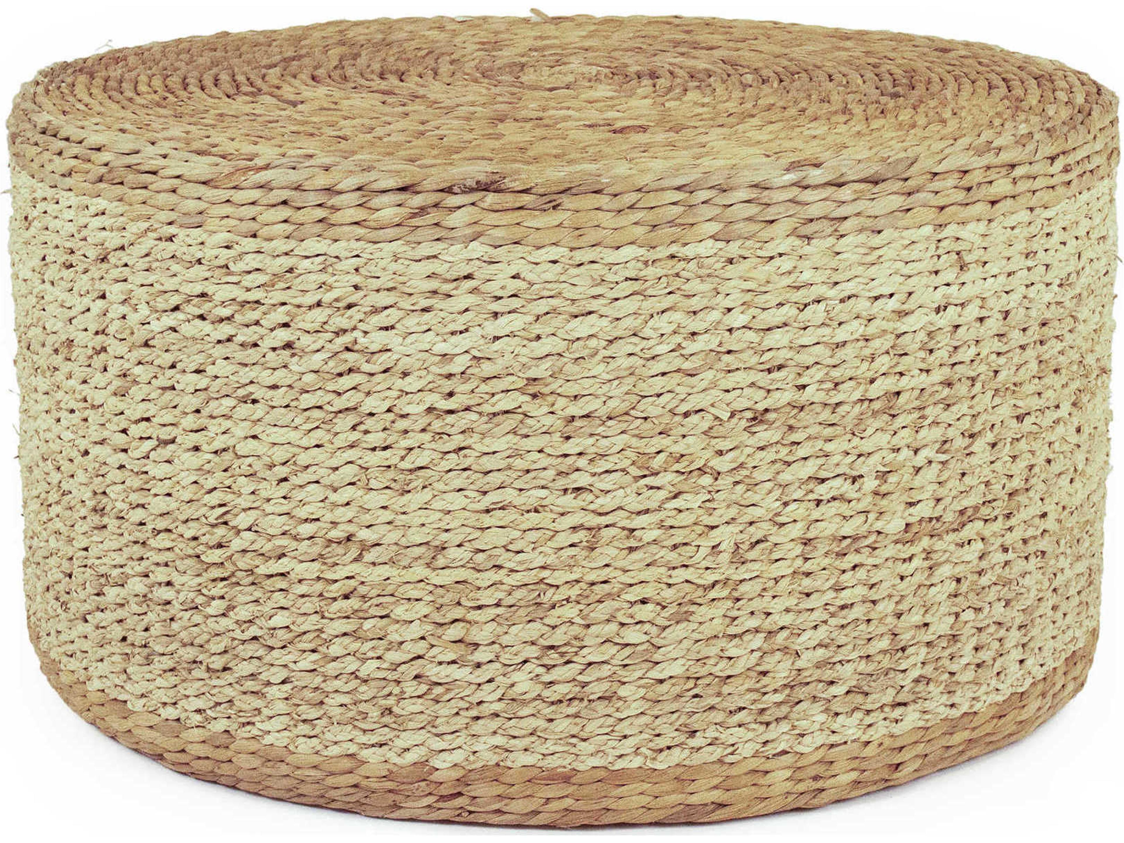 Zentique Light Dark Brown Ottoman