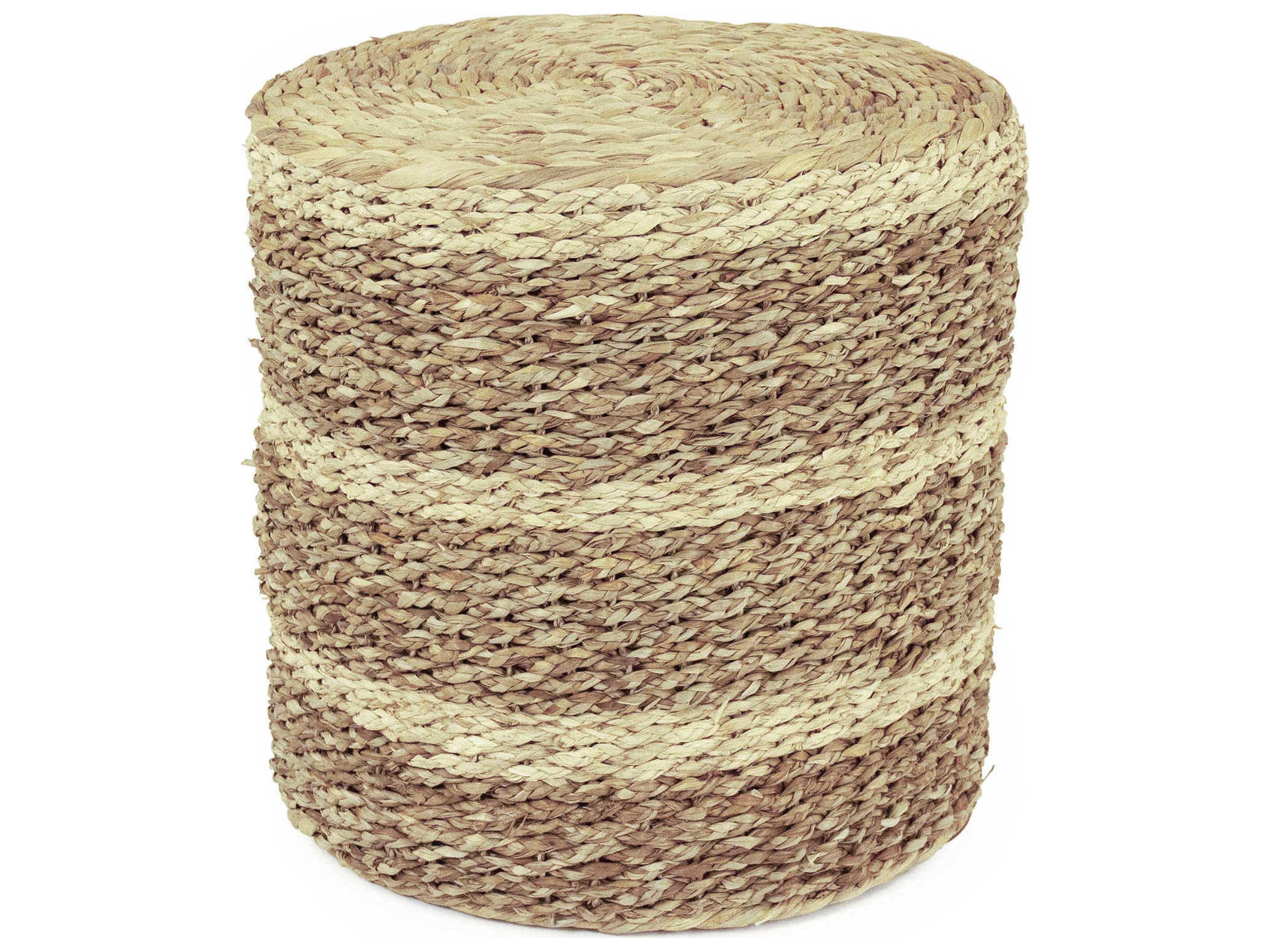 Zentique Light Dark Brown Ottoman