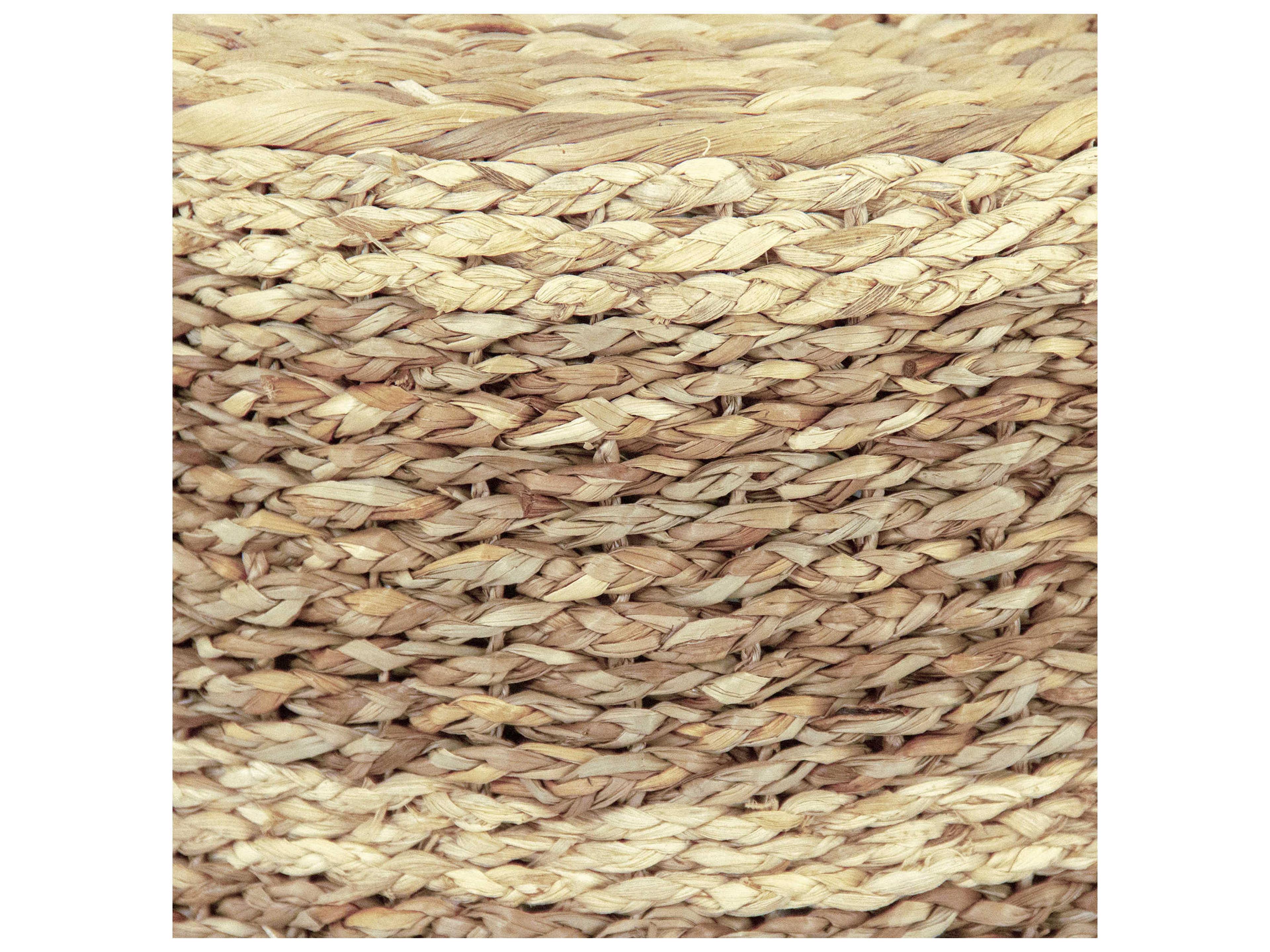 Zentique Light Dark Brown Ottoman