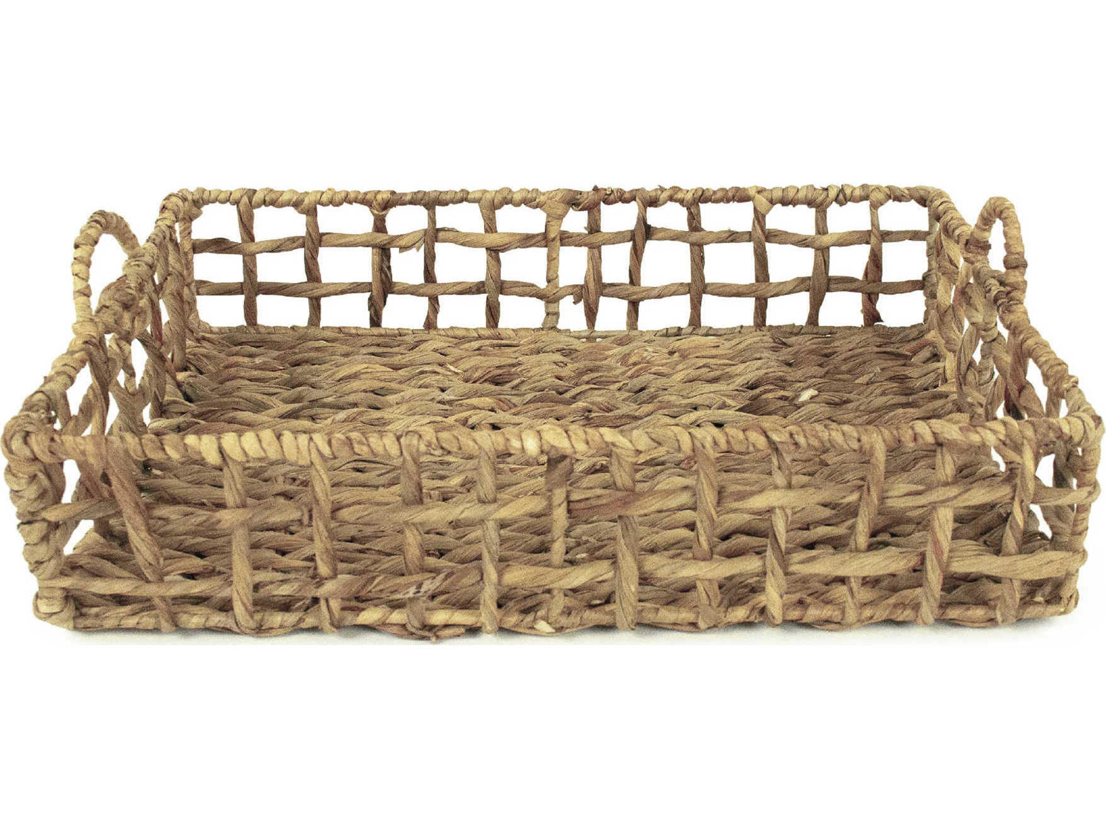 Zentique Brown 22" Woven Serving Tray