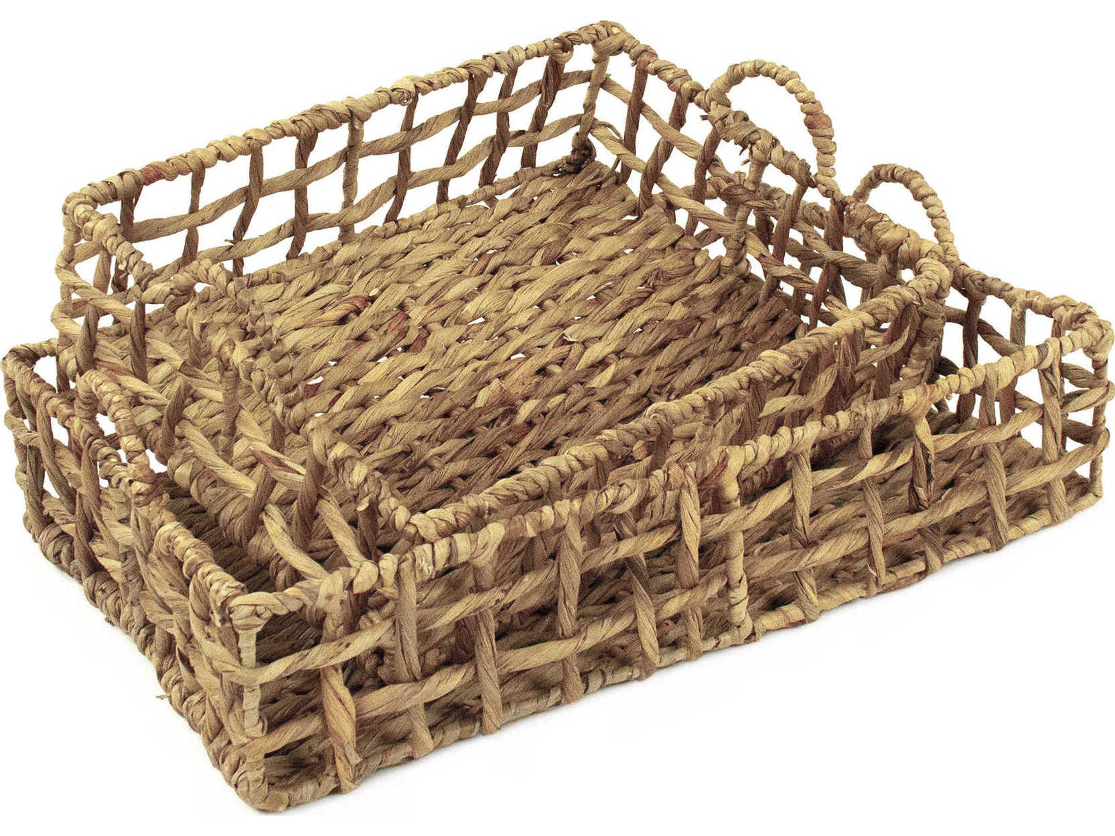 Zentique Brown 22" Woven Serving Tray