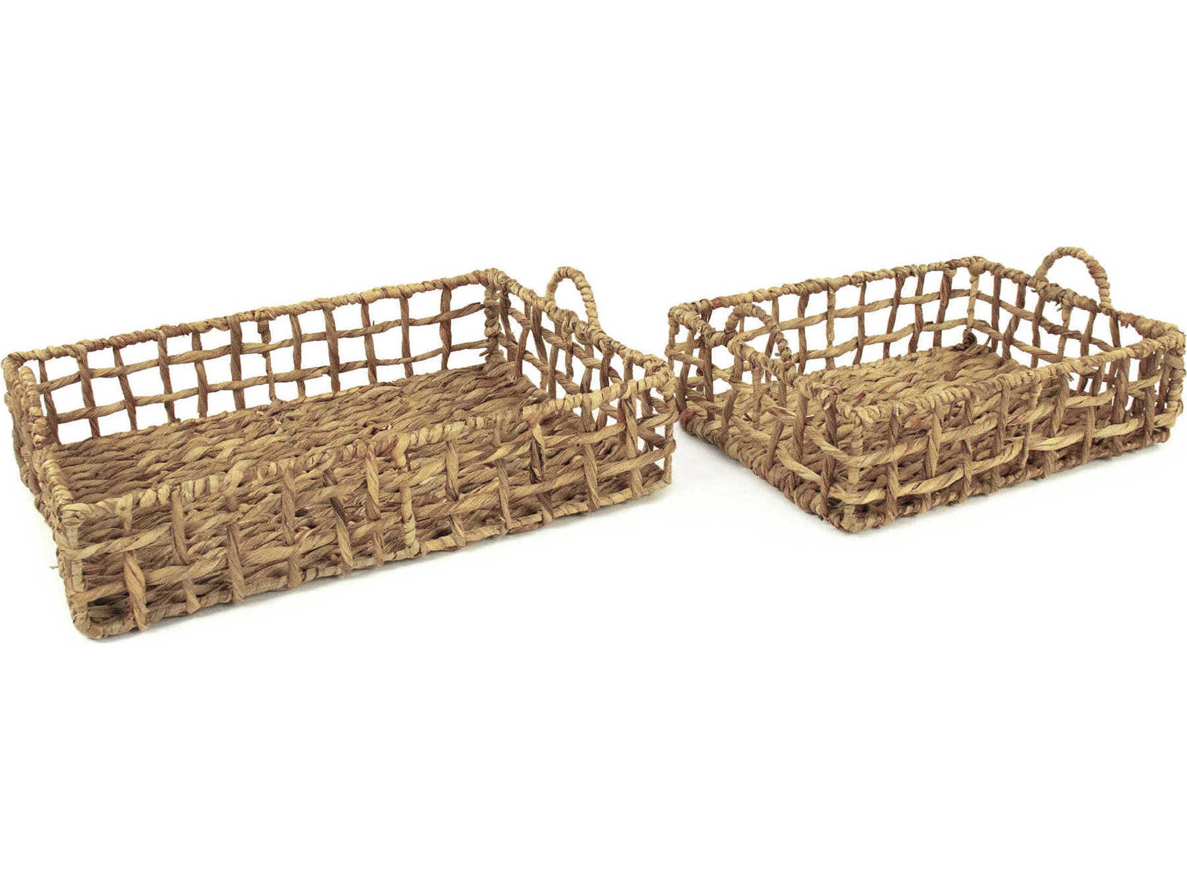 Zentique Brown 18" Woven Serving Tray