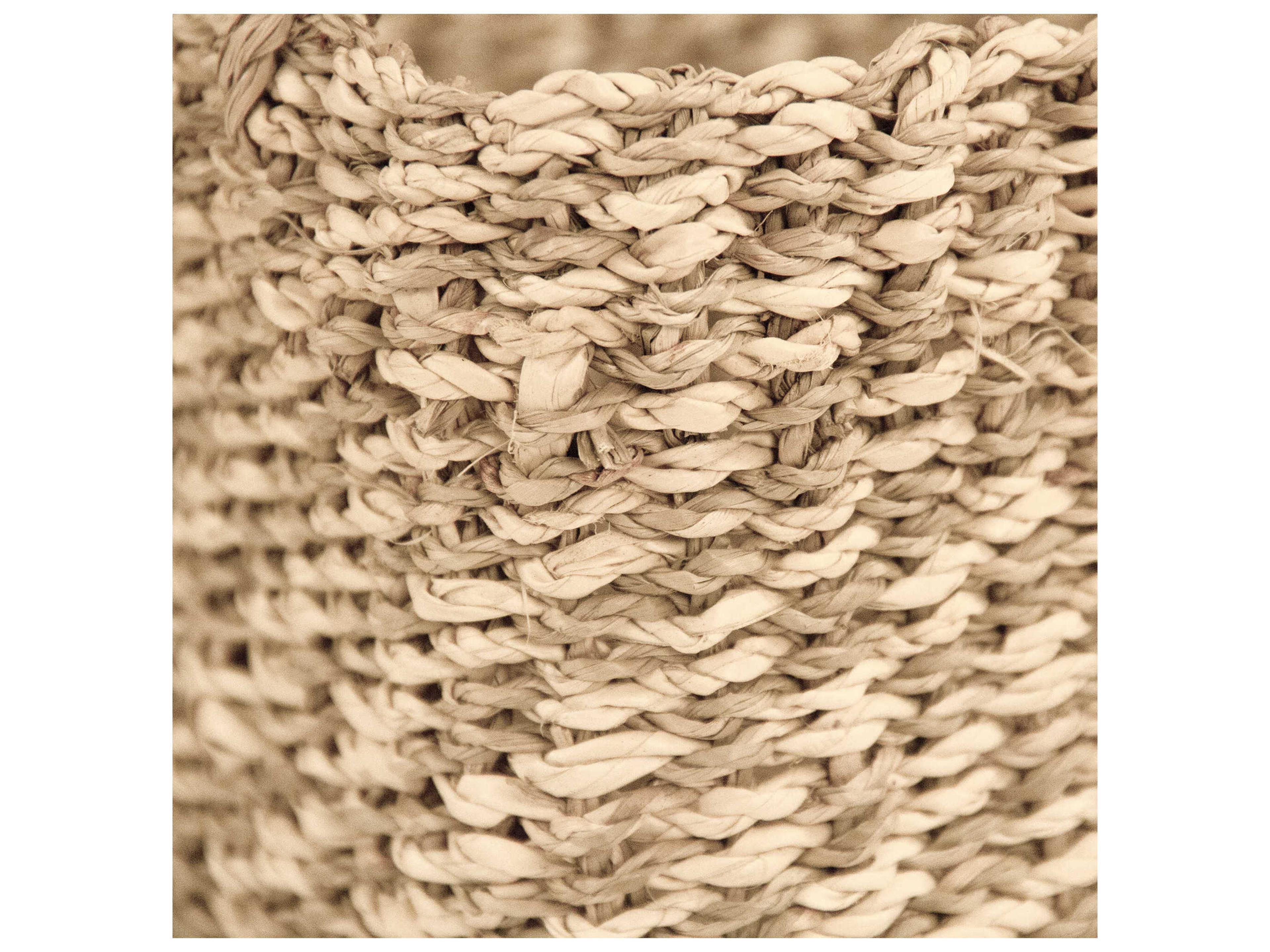 Zentique Woven Beige Brown Storage Bin Small