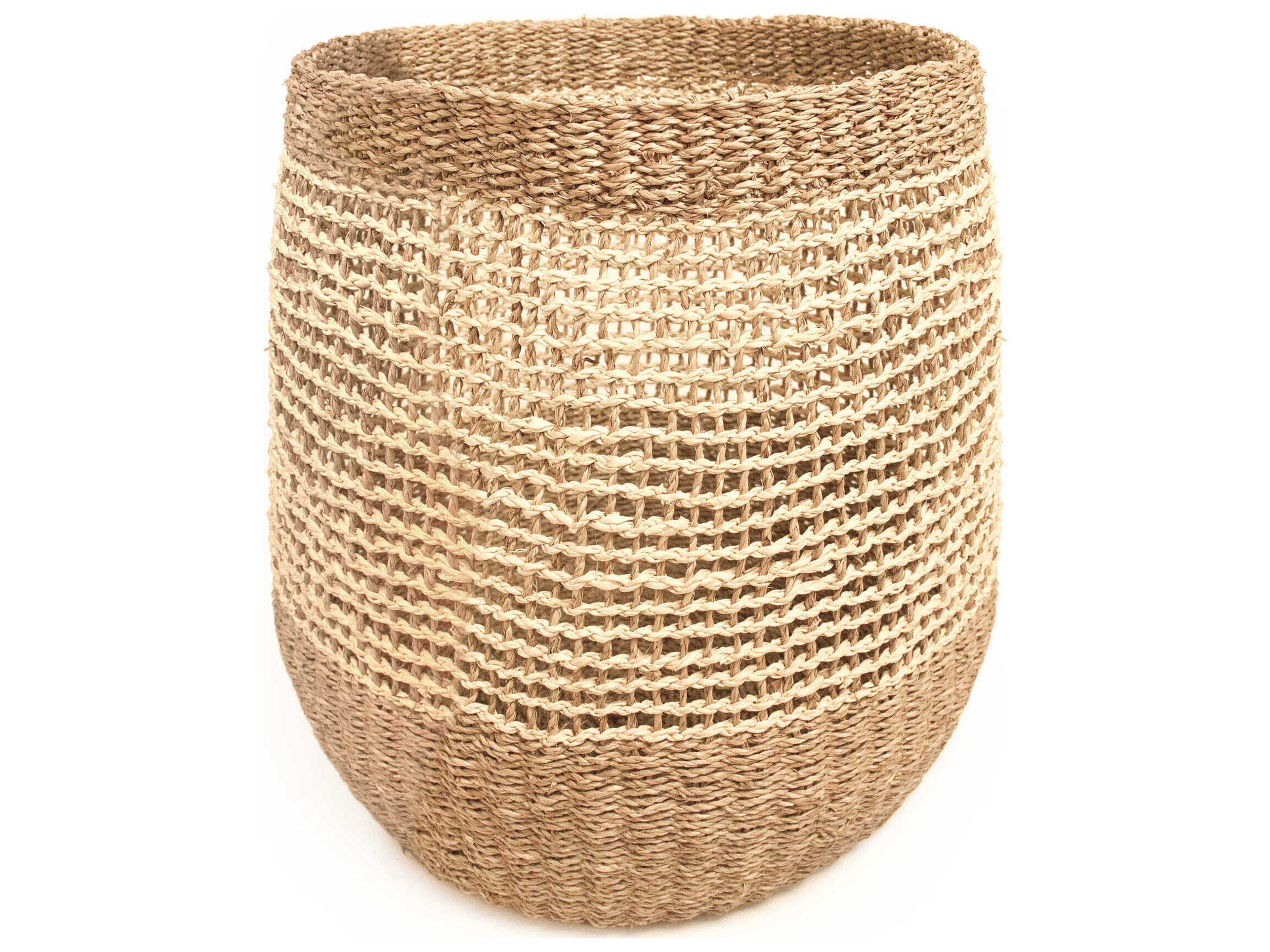 Zentique Woven Beige Brown Storage Bin Large