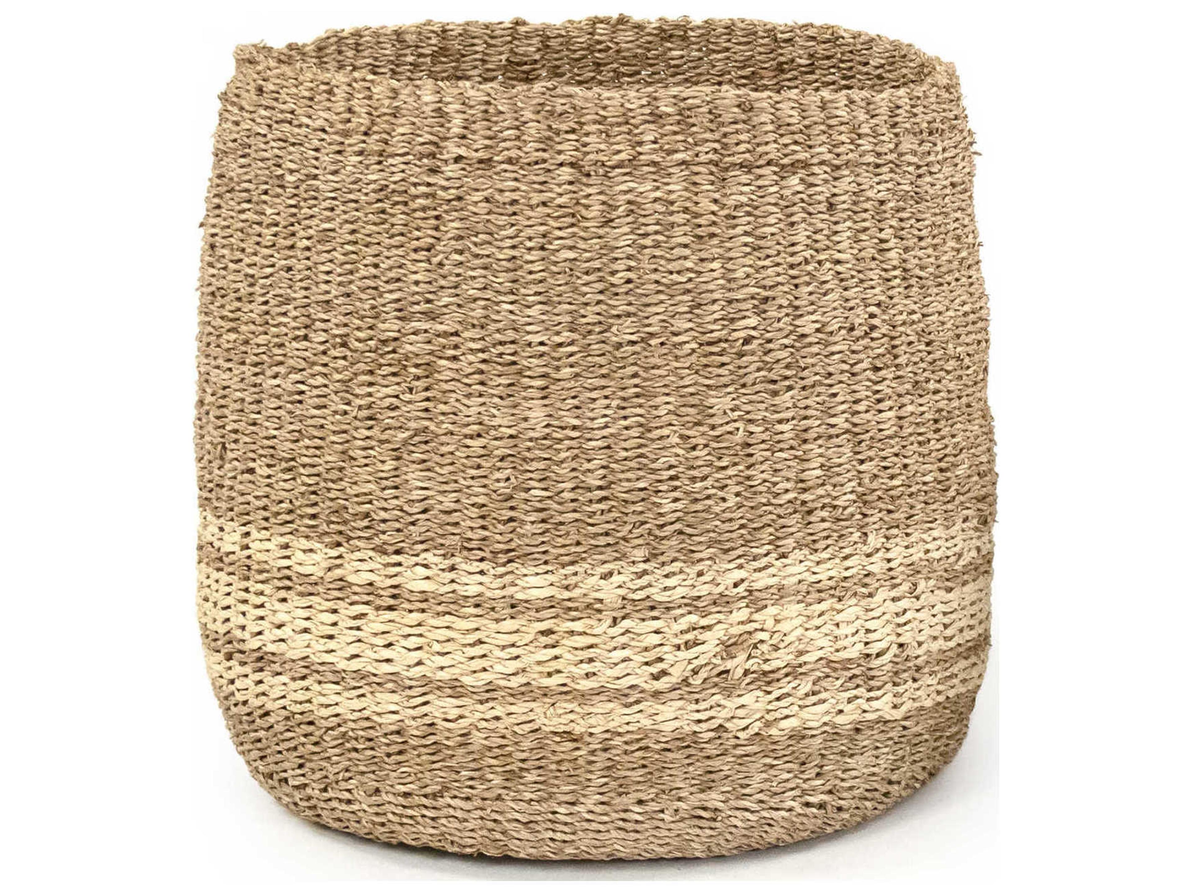 Zentique Brown / Beige 18" Woven Basket
