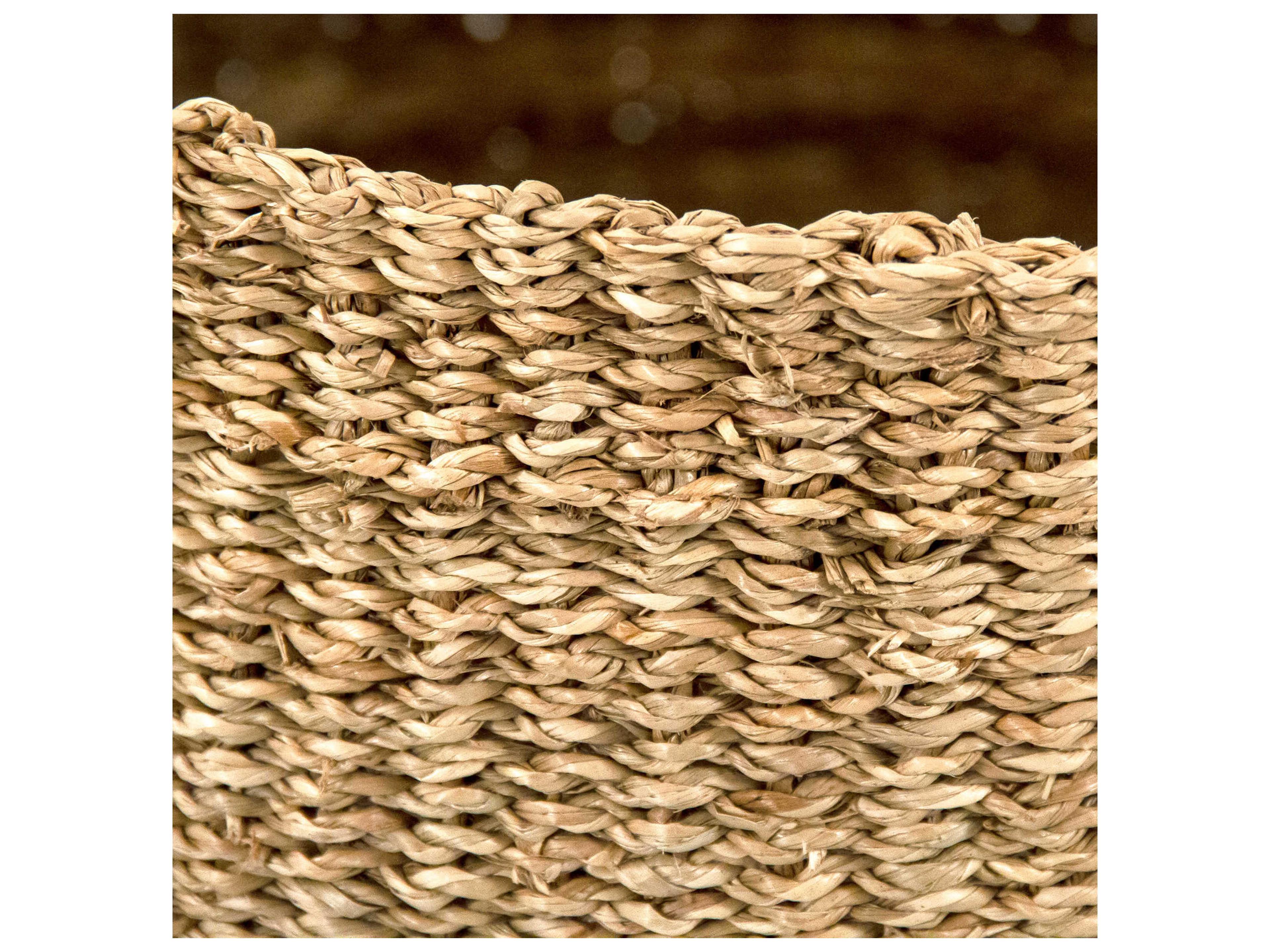 Zentique Brown / Beige 18" Woven Basket