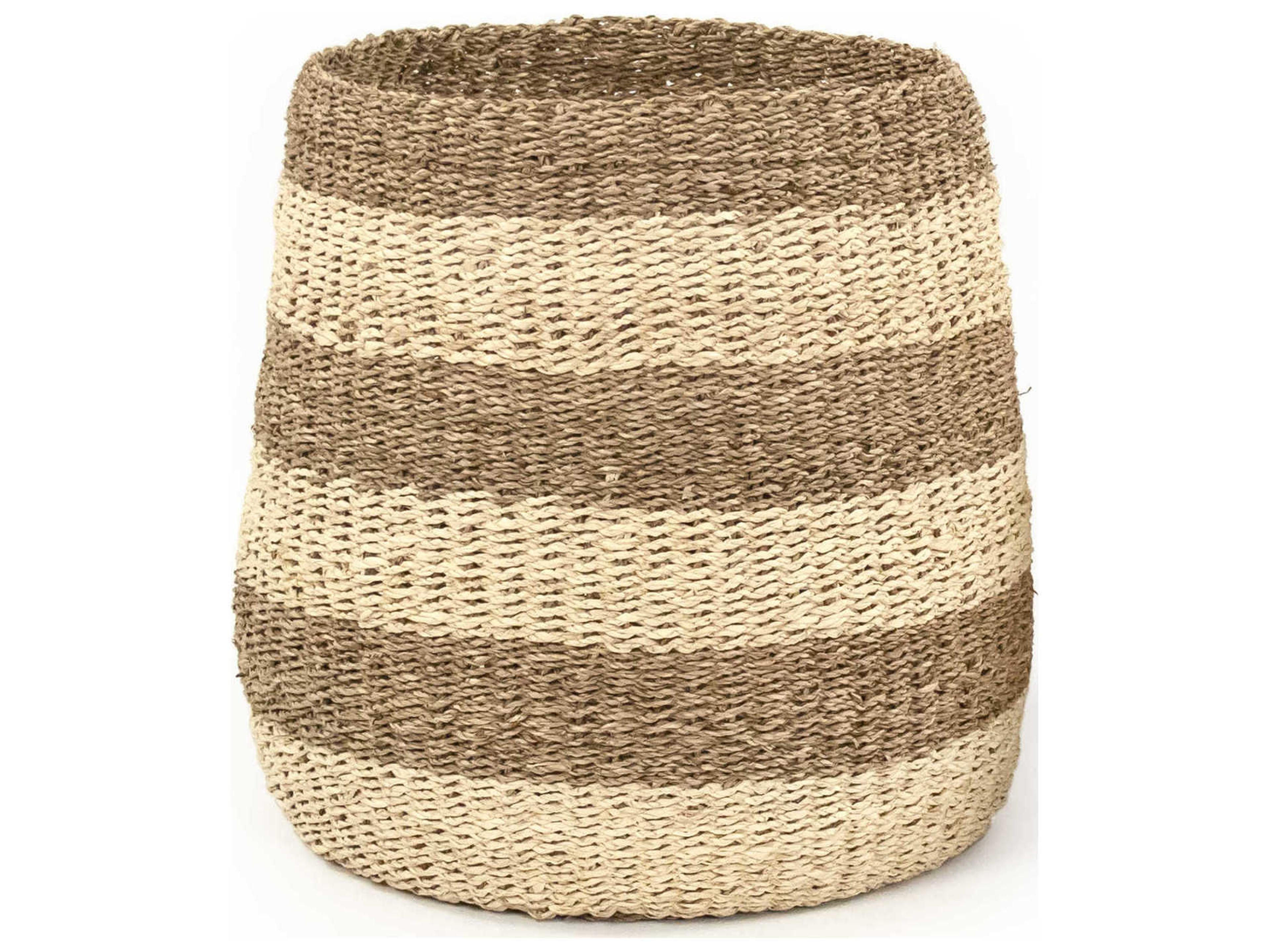 Zentique Beige / Brown 17" Woven Basket