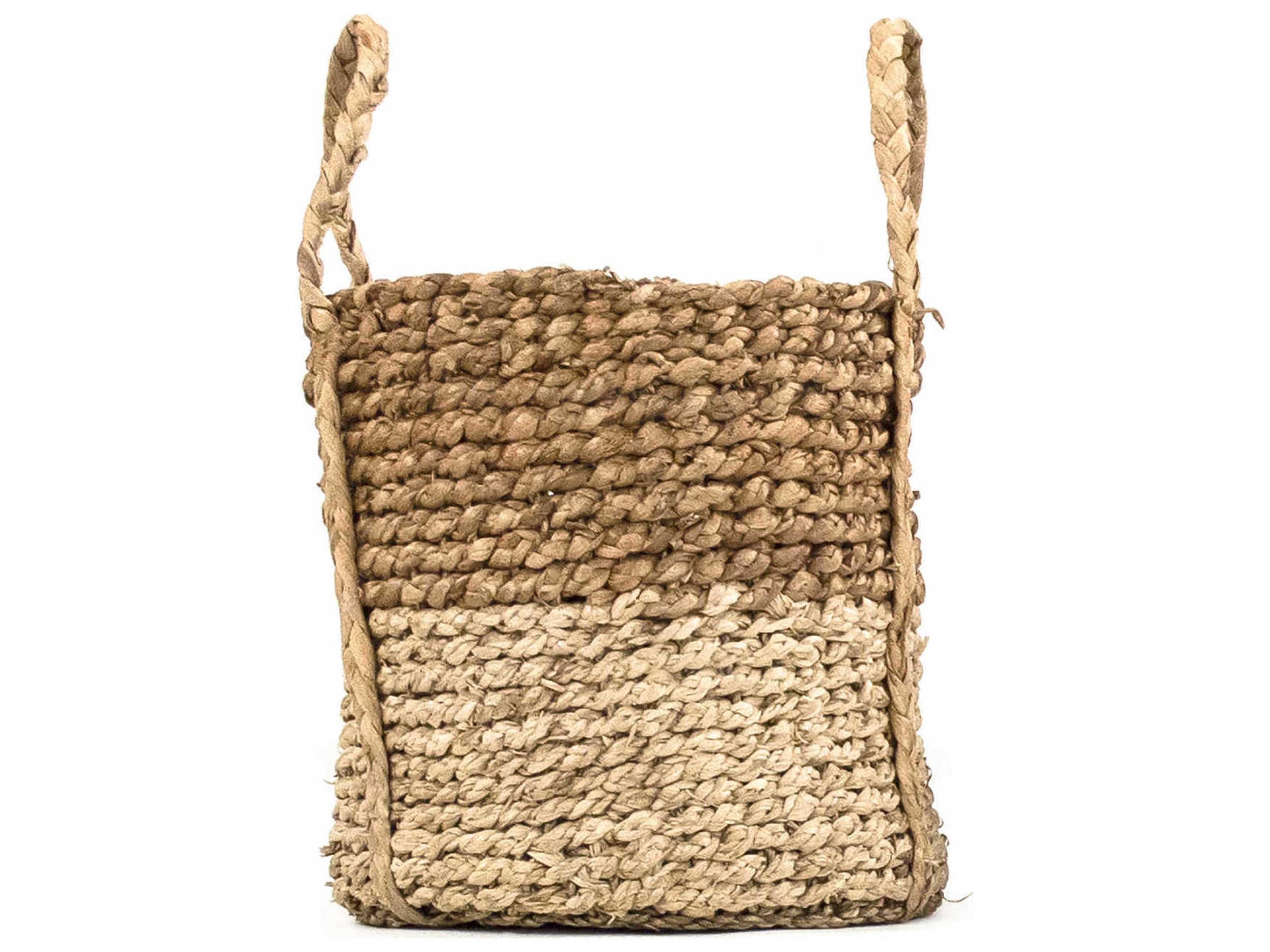 Zentique Dark Brown / Beige 11" Woven Basket