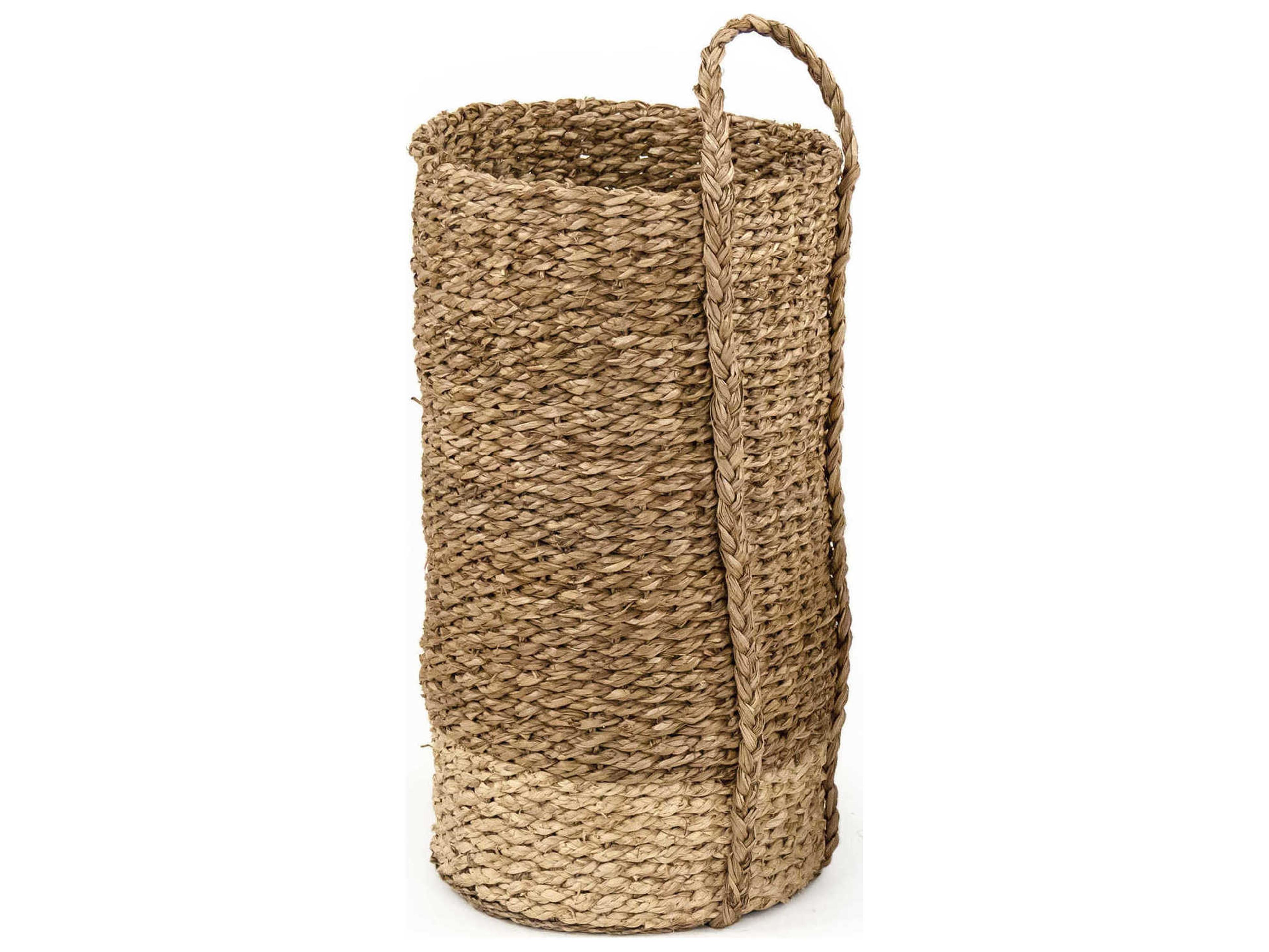 Zentique Dark Brown / Beige 12" Woven Basket