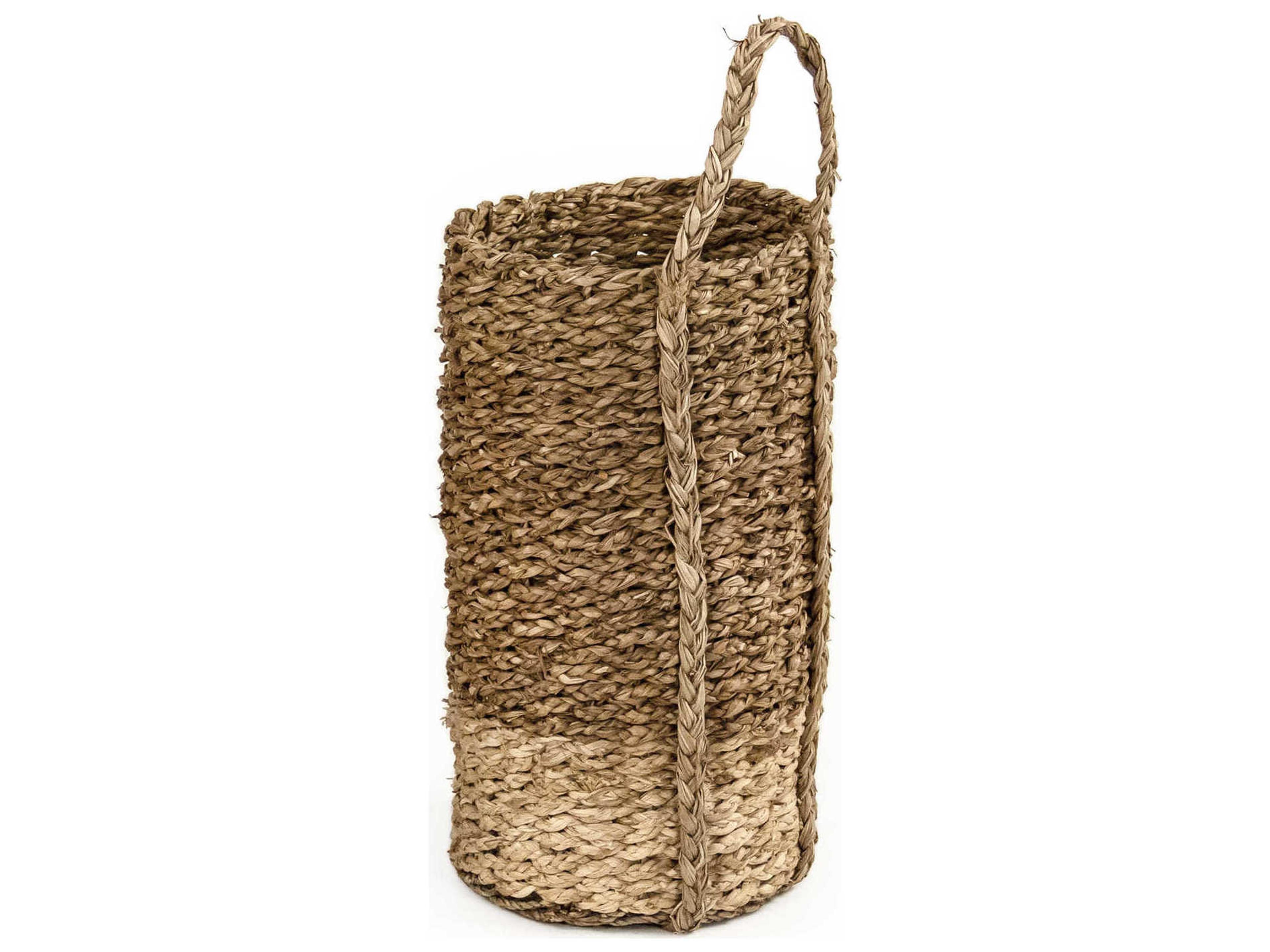 Zentique Dark Brown / Beige 9" Woven Basket