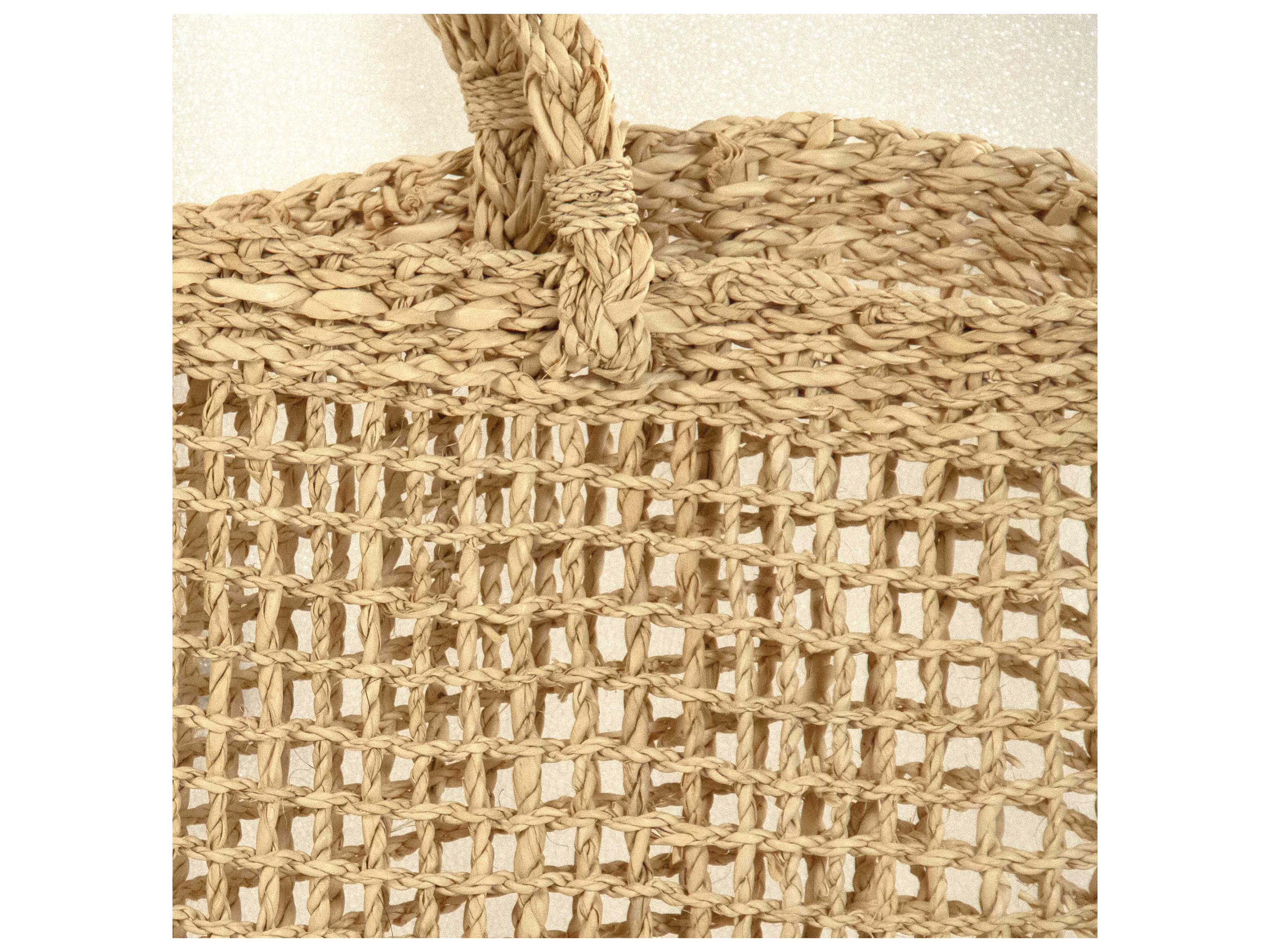 Zentique Brown Woven Handbag Set of 2