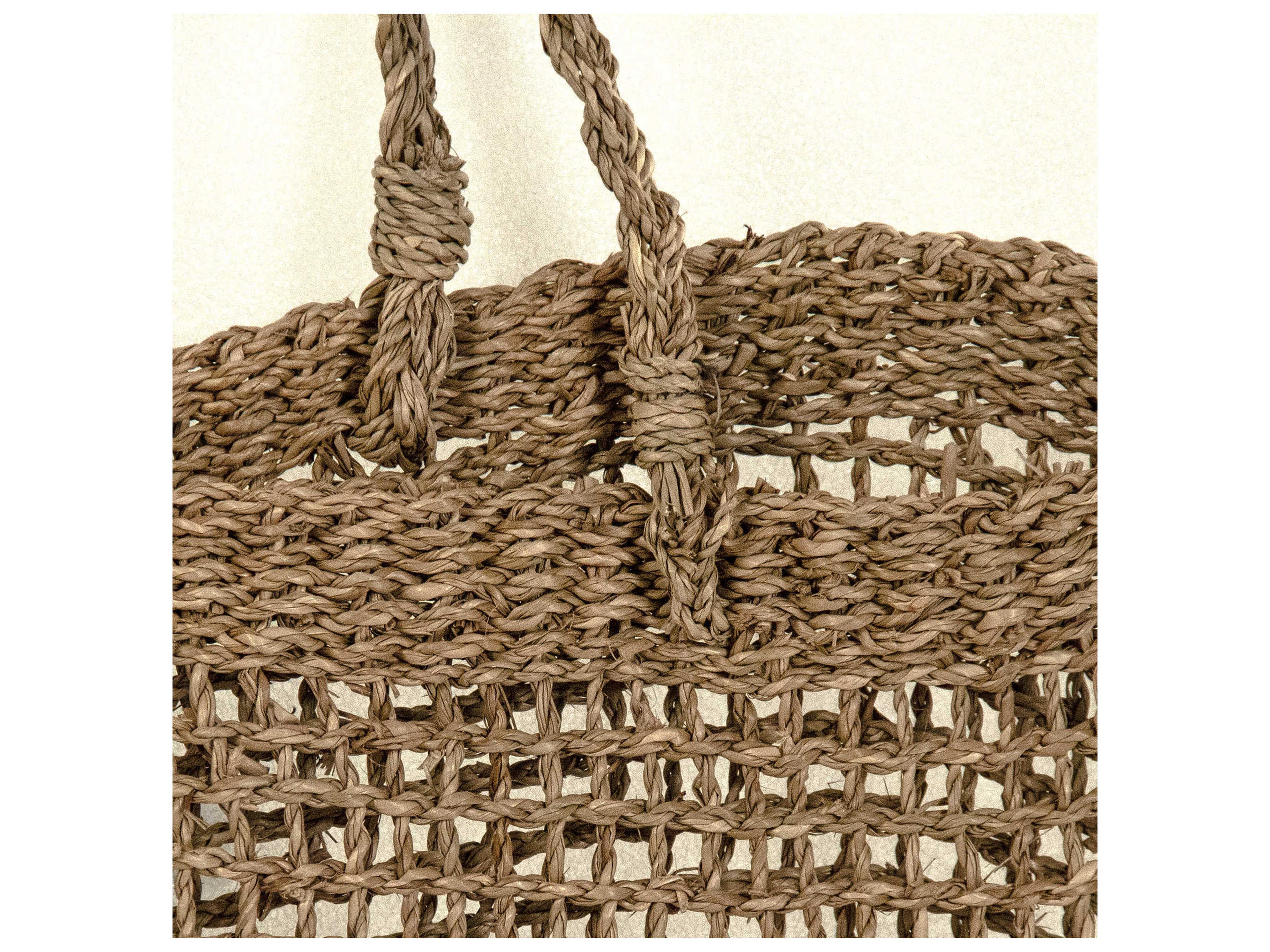 Zentique Brown Woven Handbag Set of 2