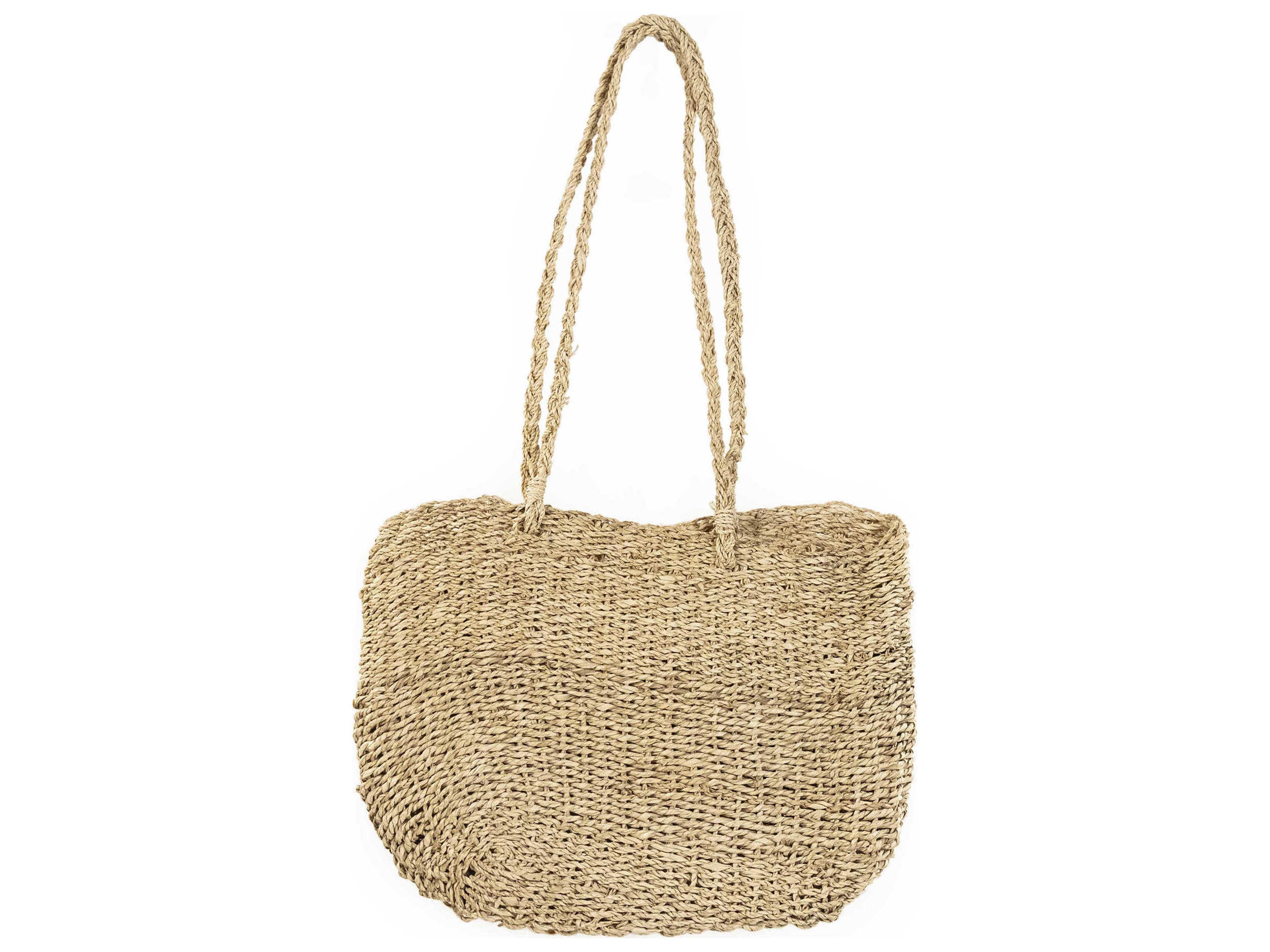 Zentique Brown Woven Handbag Set of 2