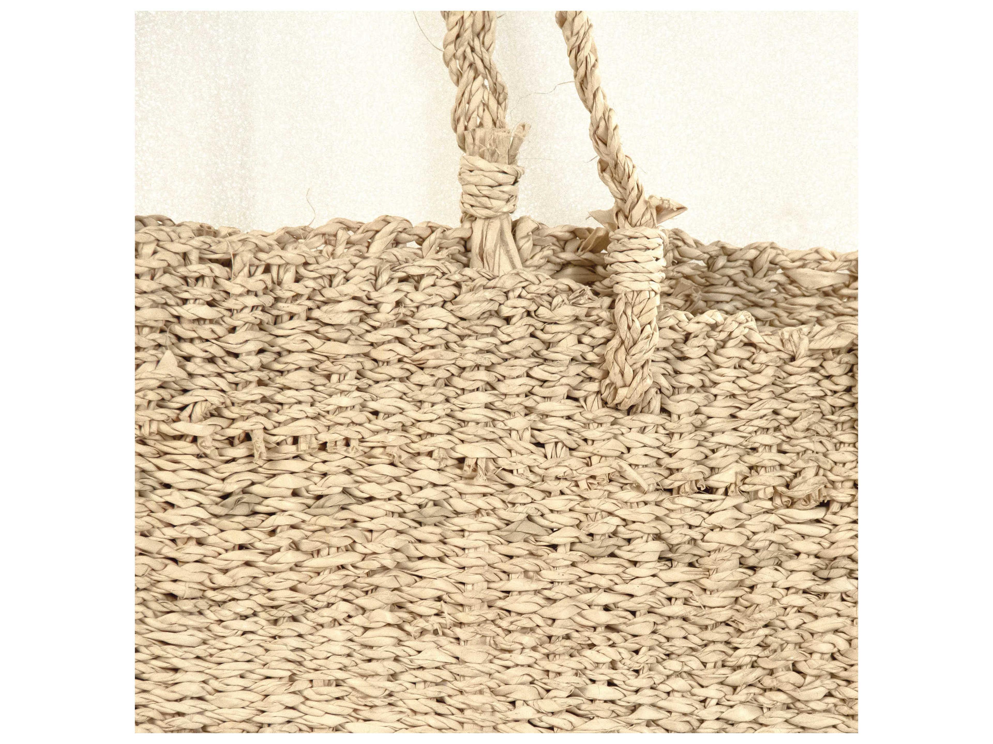 Zentique Brown Woven Handbag Set of 2