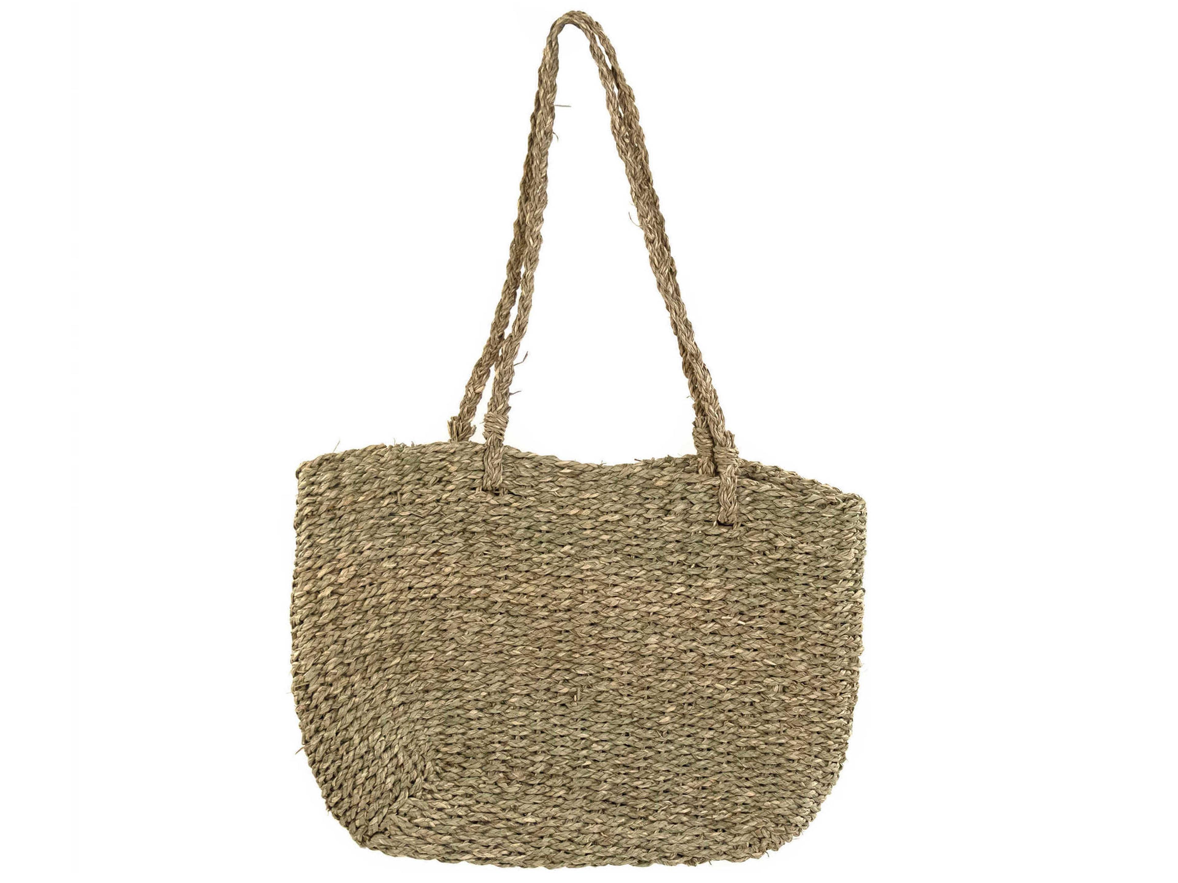 Zentique Brown Woven Handbag Set of 2