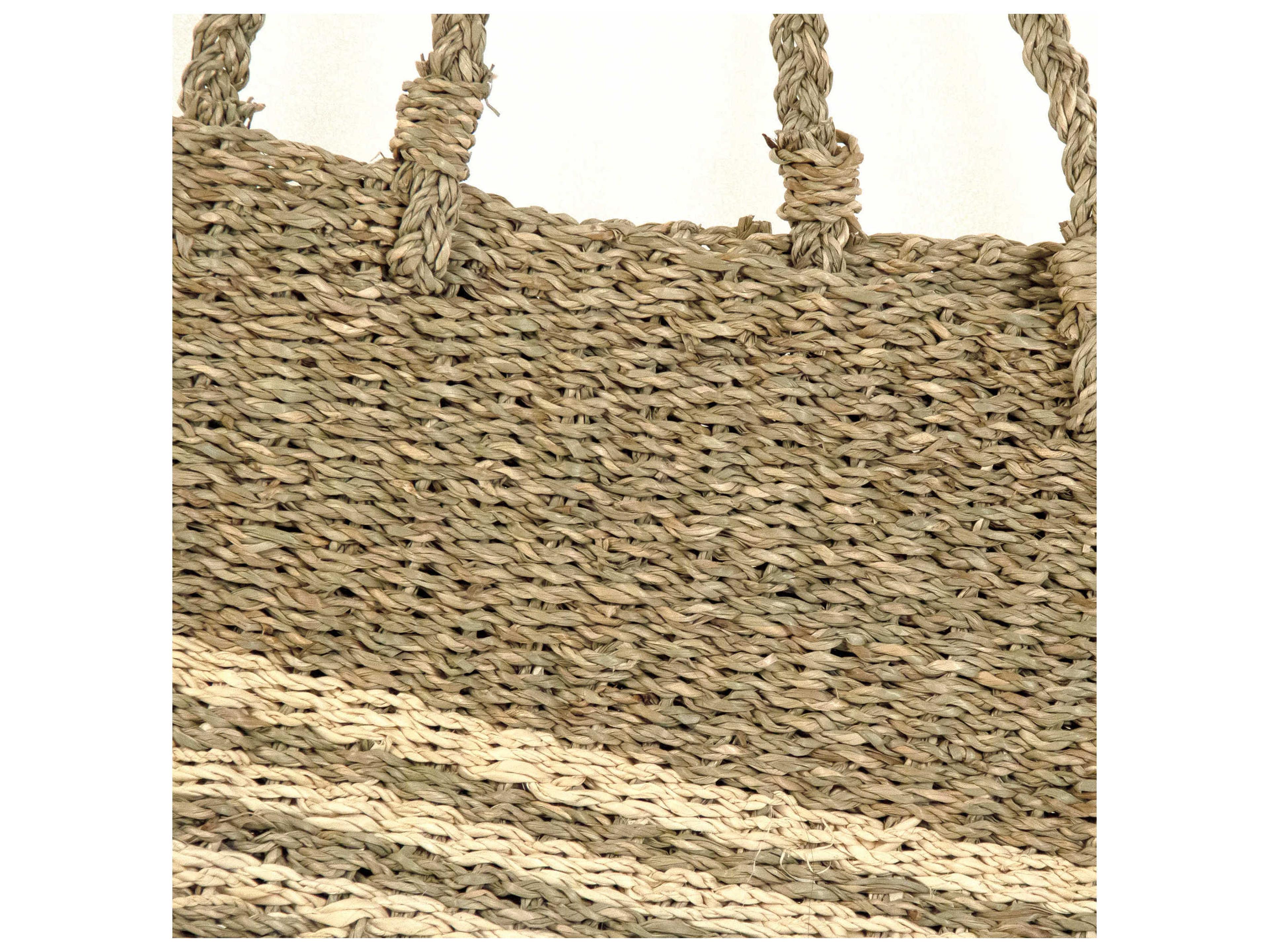 Zentique Brown Woven Handbag Set of 2