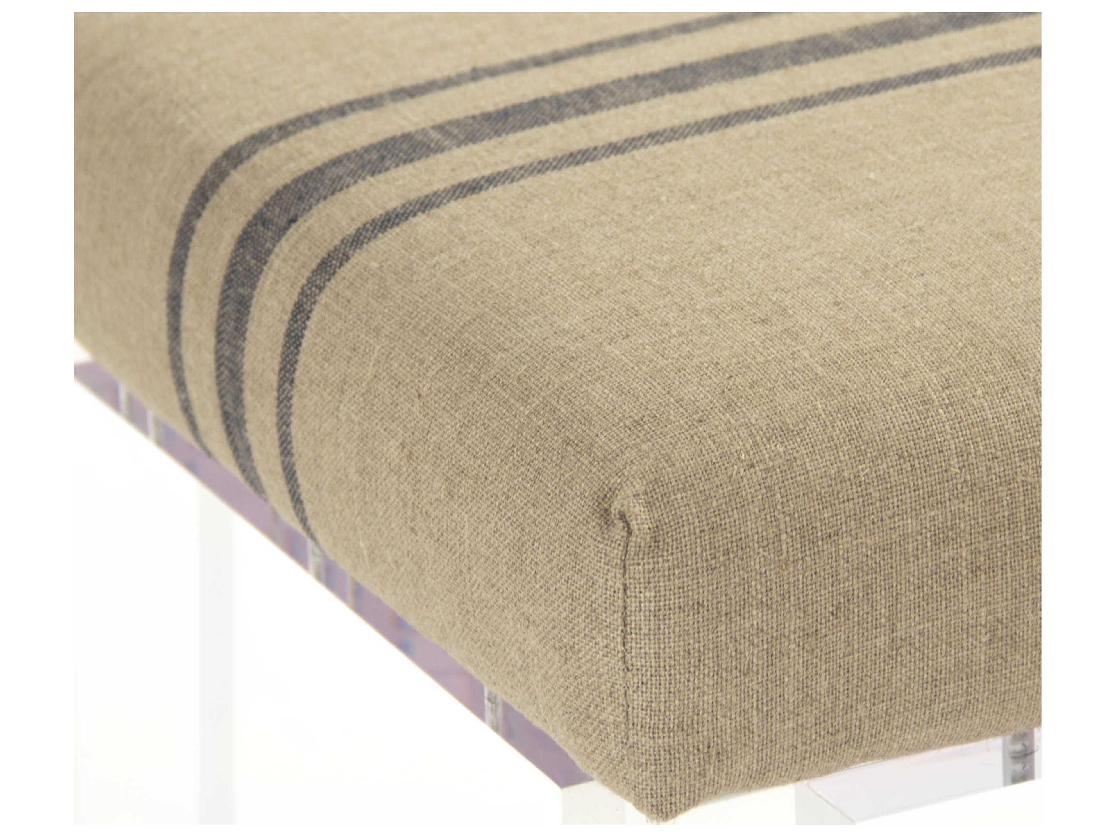 Zentique Emma Beige Upholstered Accent Bench