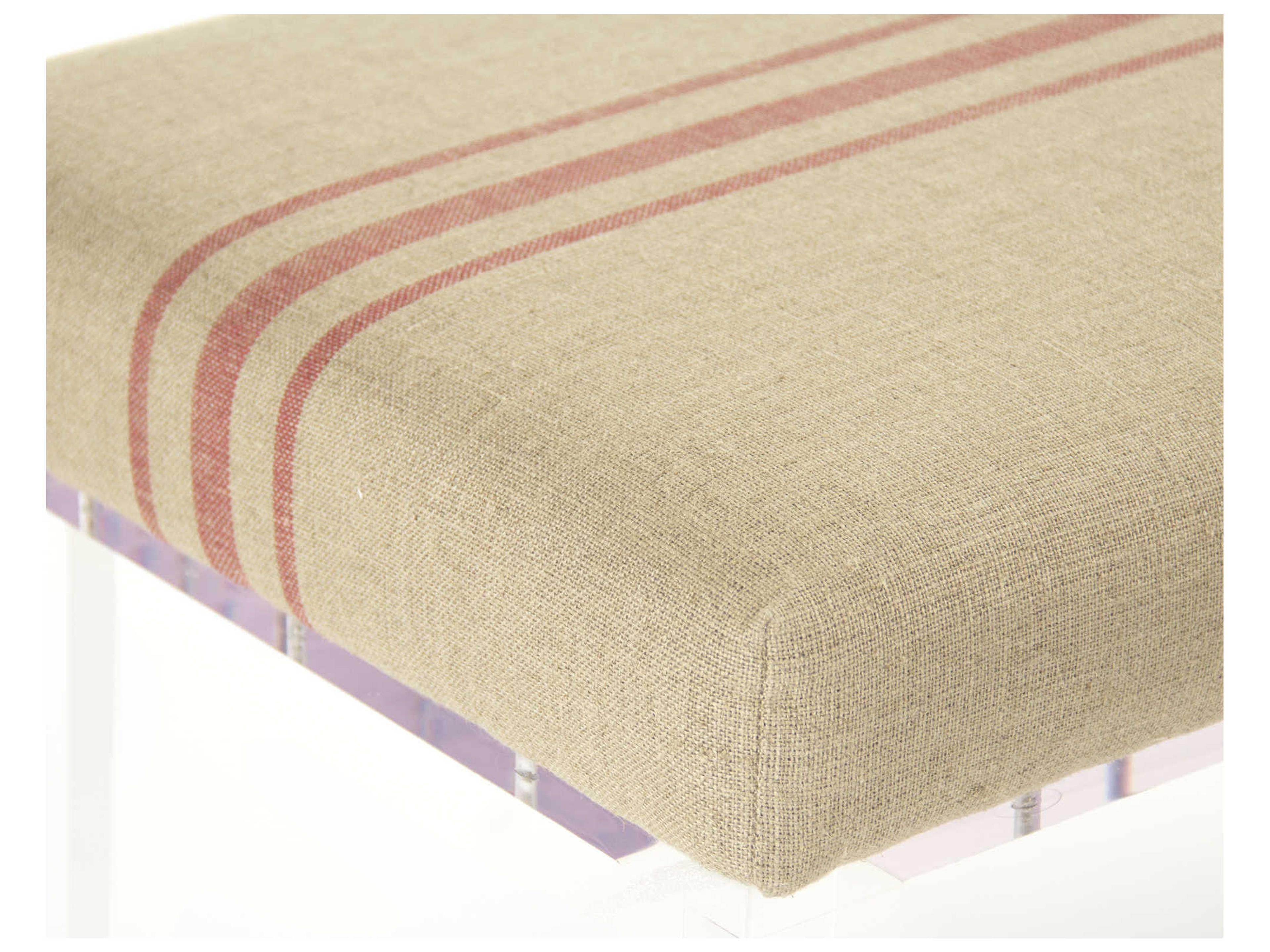 Zentique Emma Beige Upholstered Accent Bench