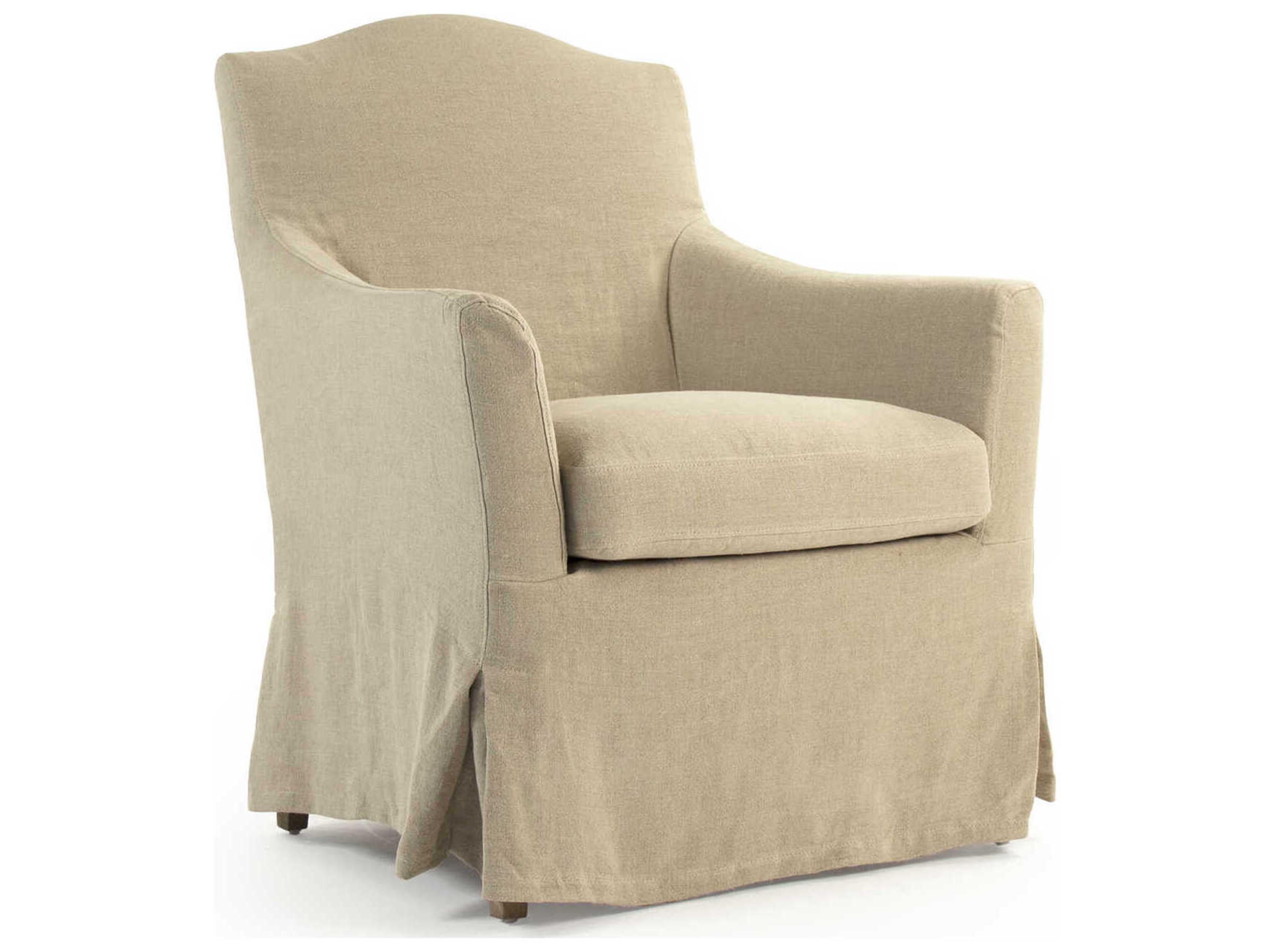 Zentique Fabre Beige Accent Chair
