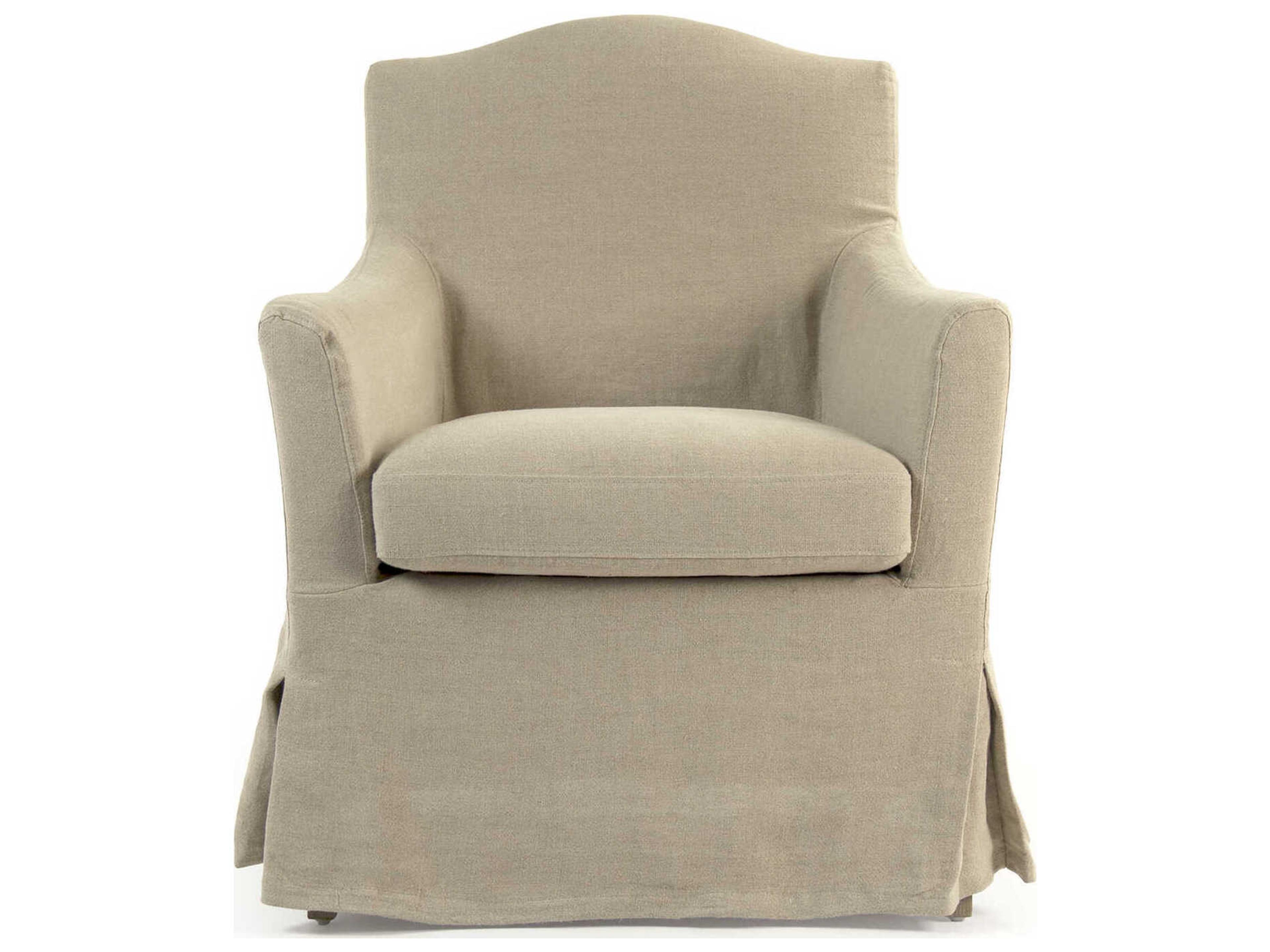 Zentique Fabre Beige Accent Chair